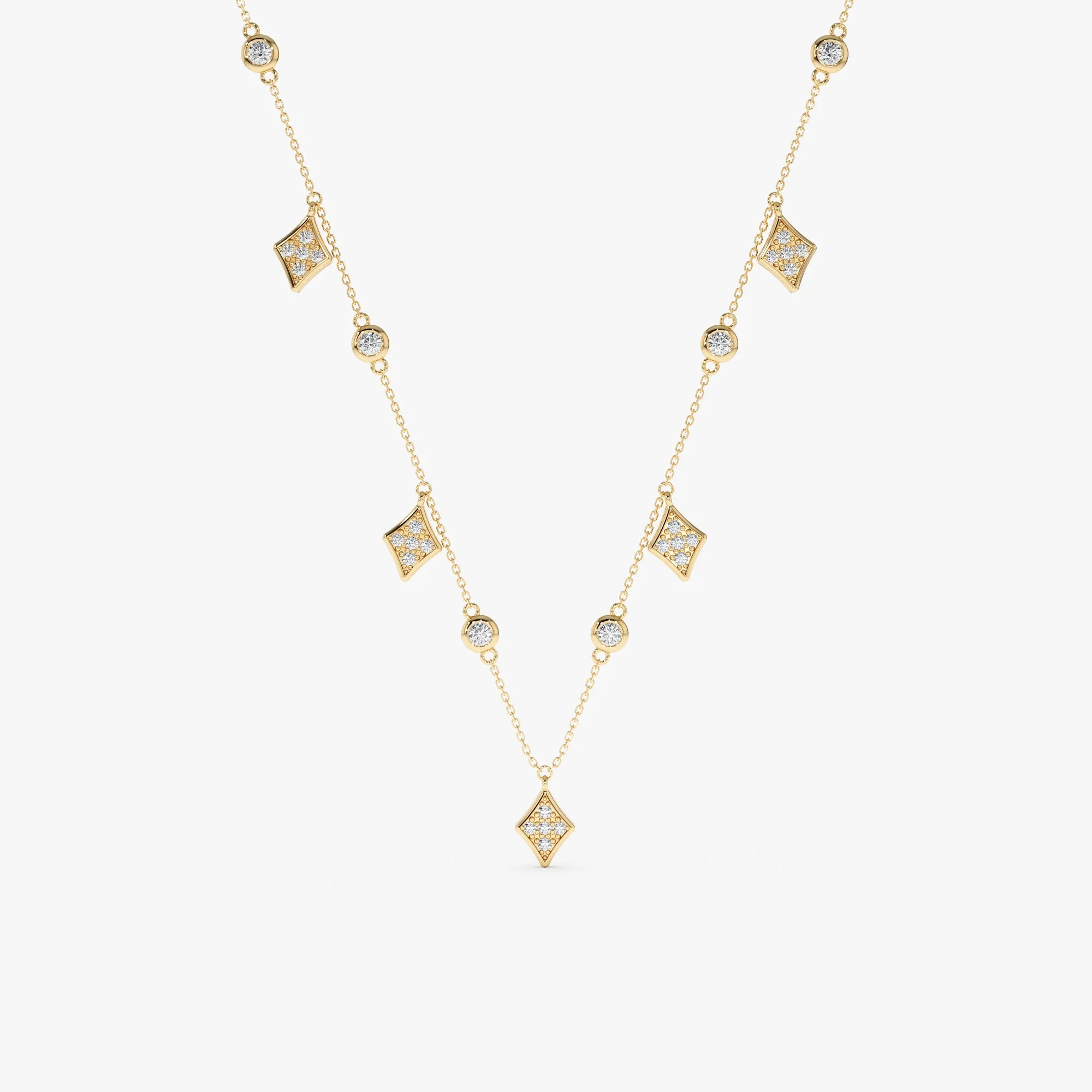 Diamond Kite Charm Necklace, Adalee SARAHELISE