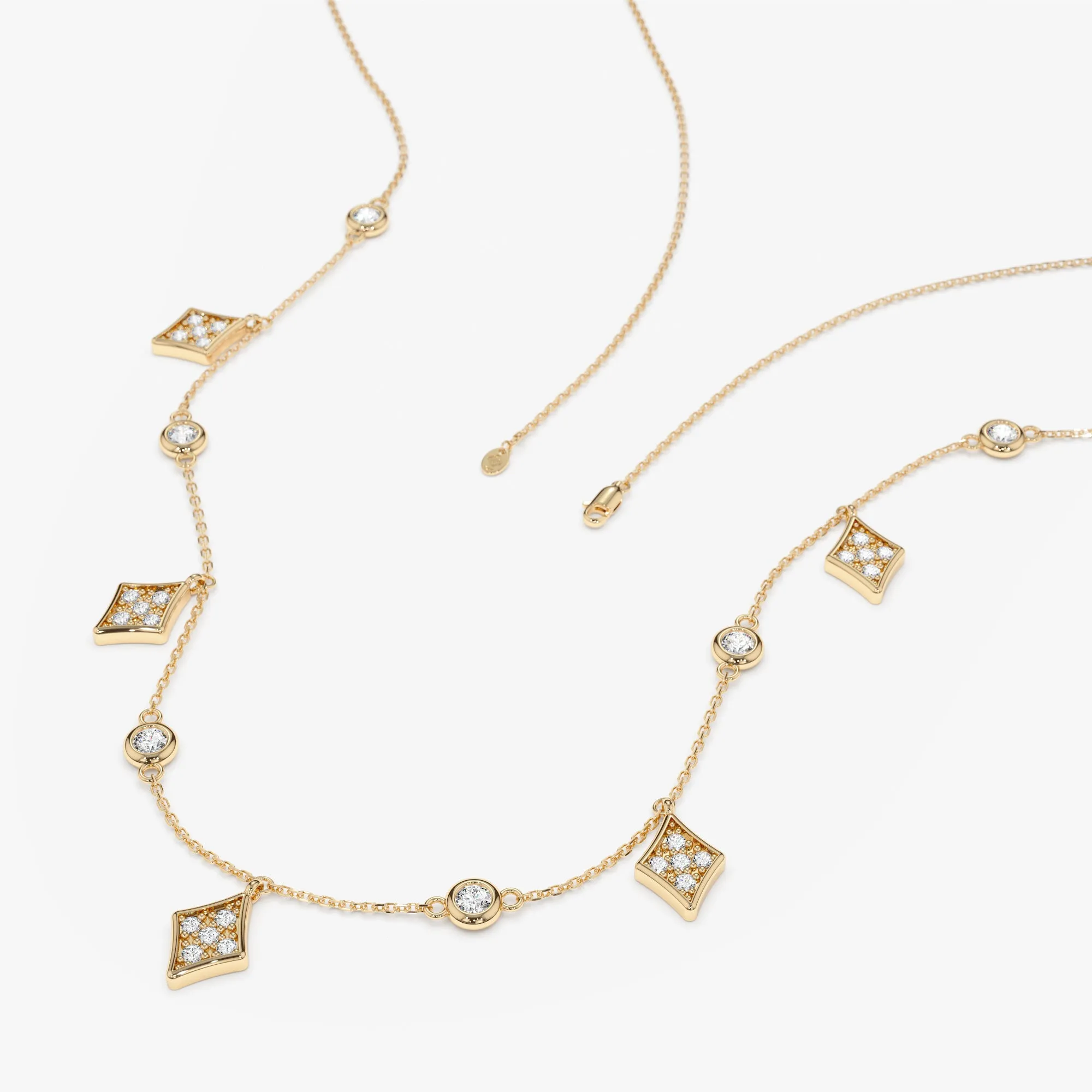 Diamond Kite Charm Necklace, Adalee SARAHELISE