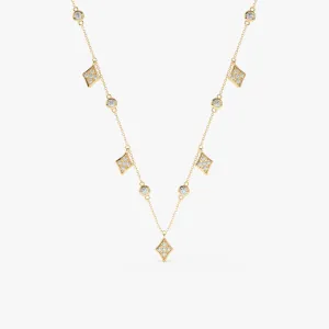 Diamond Kite Charm Necklace, Adalee SARAHELISE