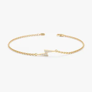 Diamond Lightning Bolt Bracelet, Electra SARAHELISE
