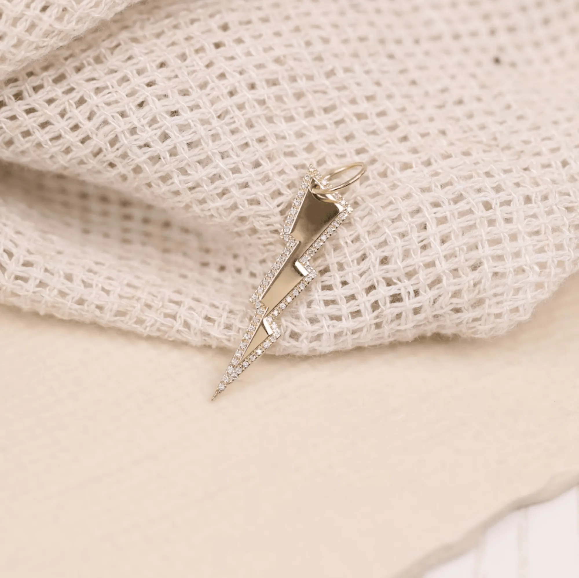 Diamond Lightning Bolt Charm, Electra SARAHELISE