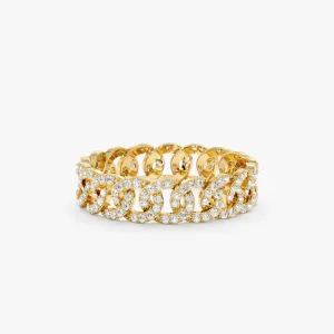 Diamond Link Chain Eternity Ring, Cleo SARAHELISE
