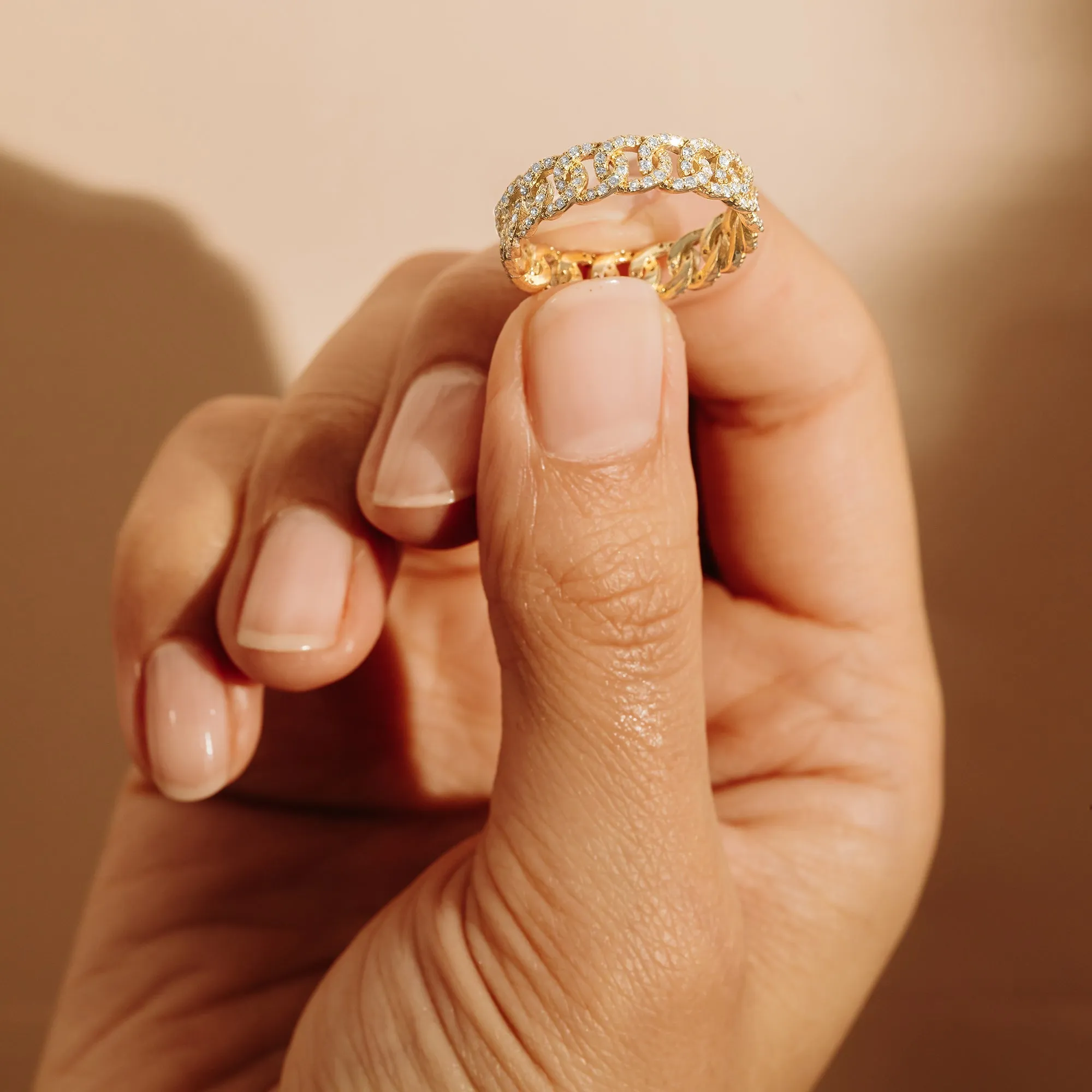 Diamond Link Chain Eternity Ring, Cleo SARAHELISE