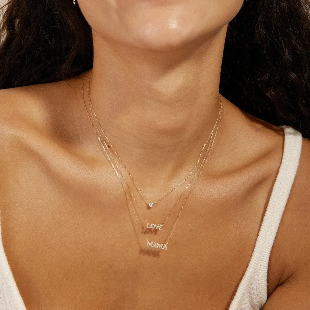 Diamond LOVE 14K Yellow Gold Necklace Croghans