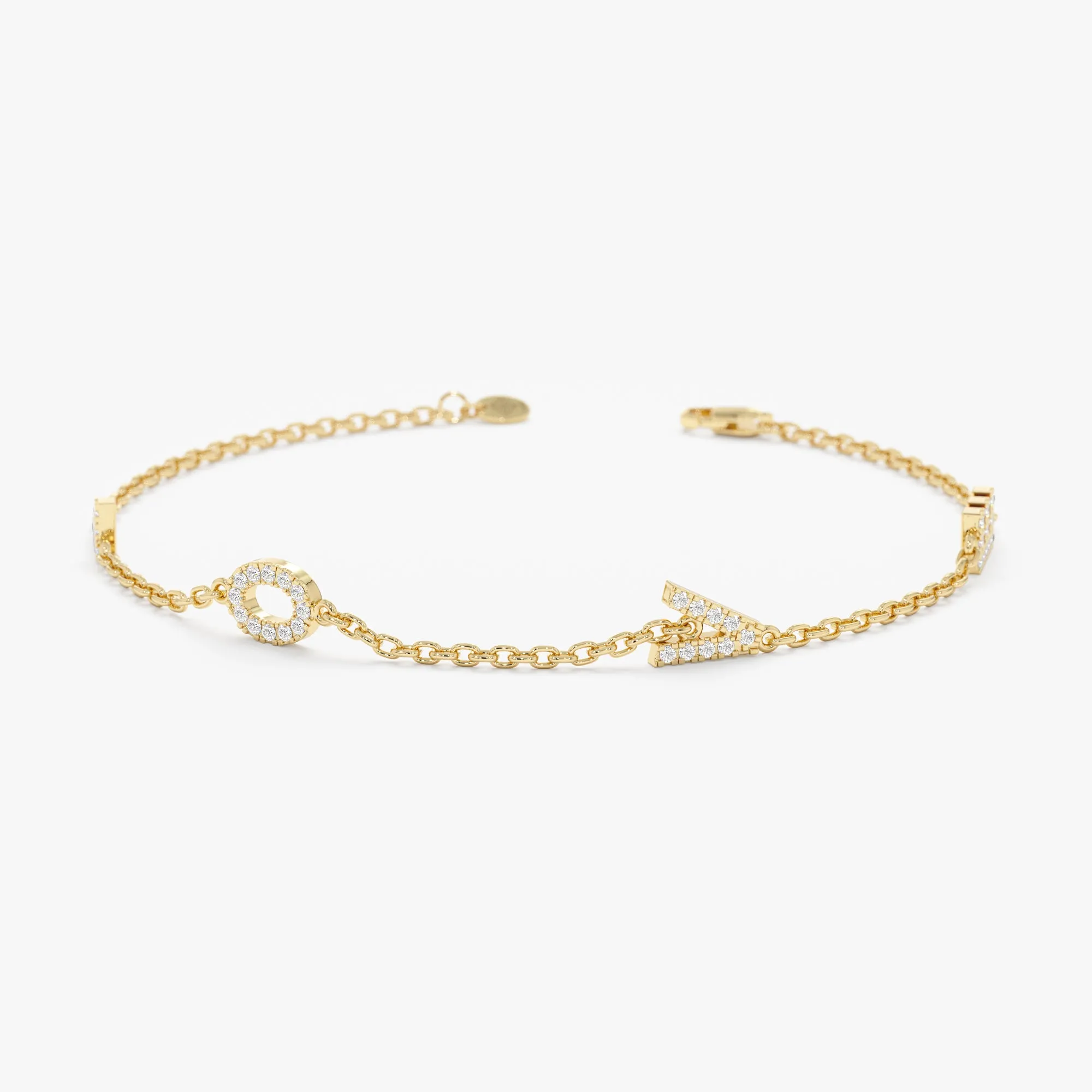Diamond LOVE Bracelet In Gold, Sandra SARAHELISE