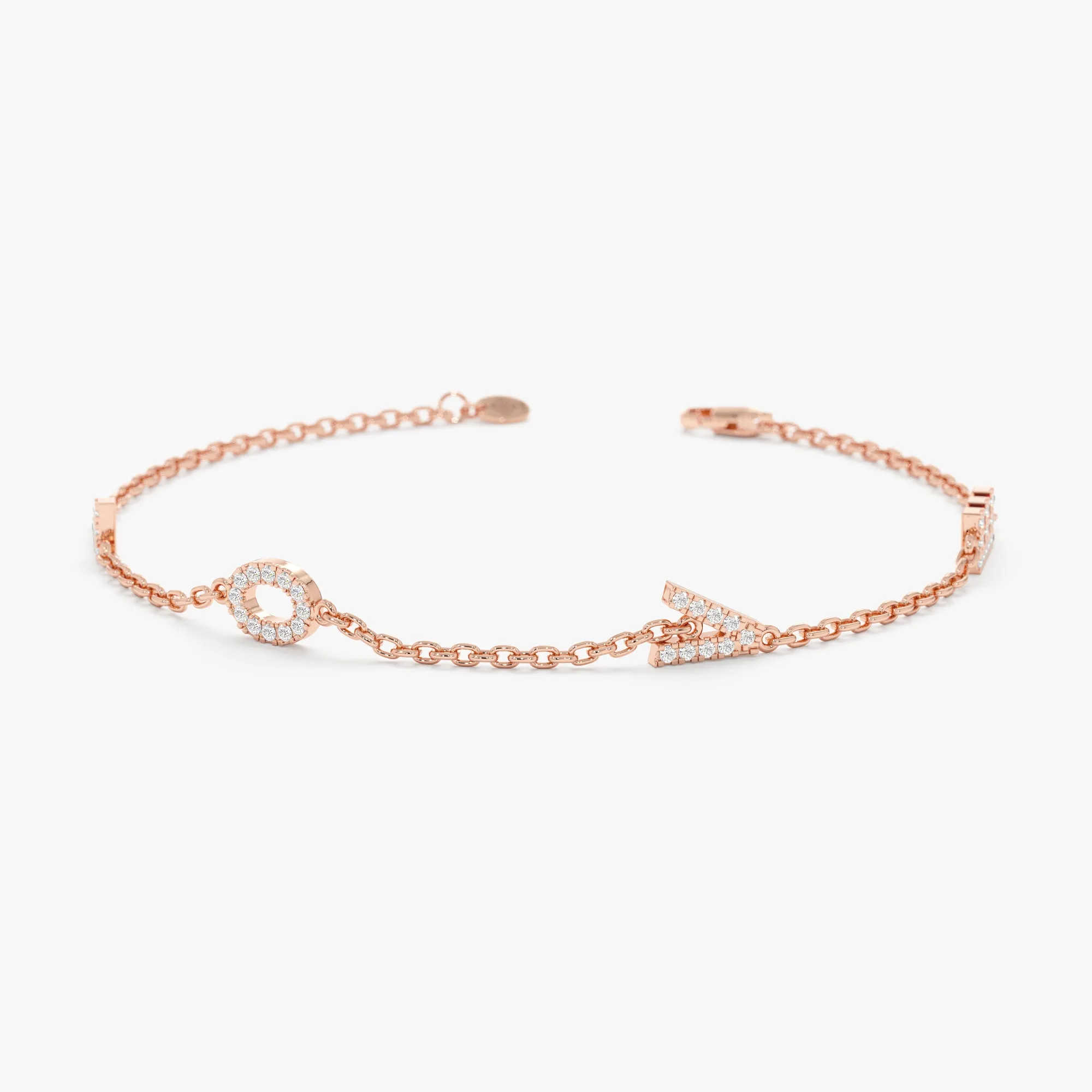 Diamond LOVE Bracelet In Gold, Sandra SARAHELISE