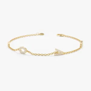 Diamond LOVE Bracelet In Gold, Sandra SARAHELISE