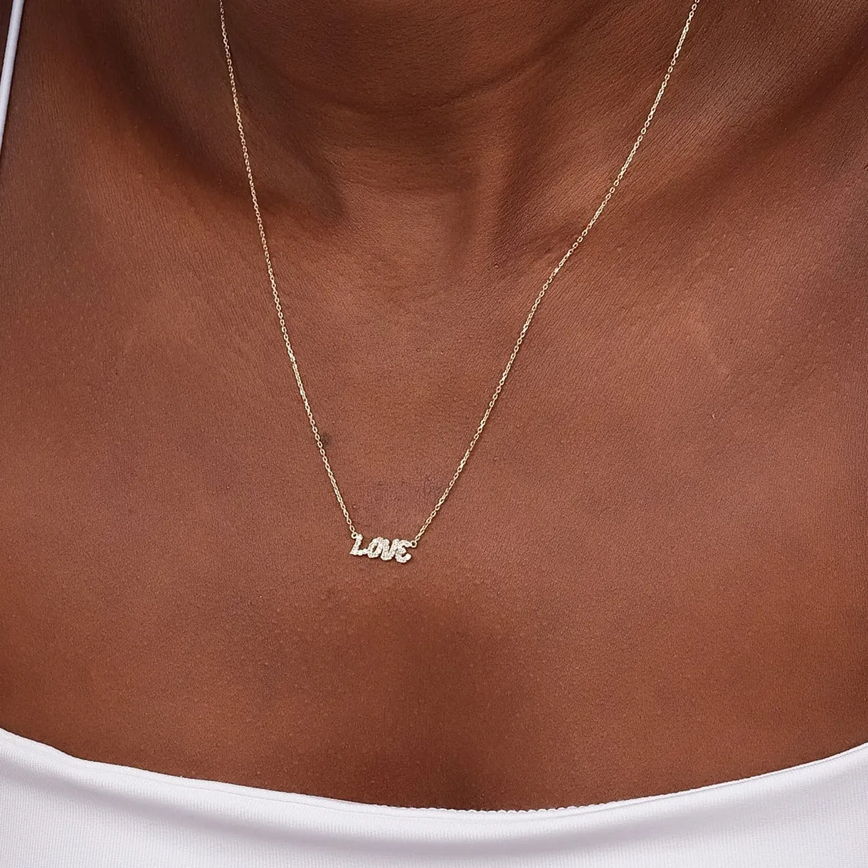 Diamond LOVE Necklace, Lulee SARAHELISE