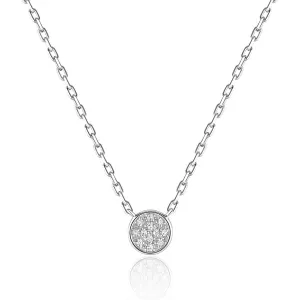 Diamond Micro Pav Round 14K Gold Necklace Croghans