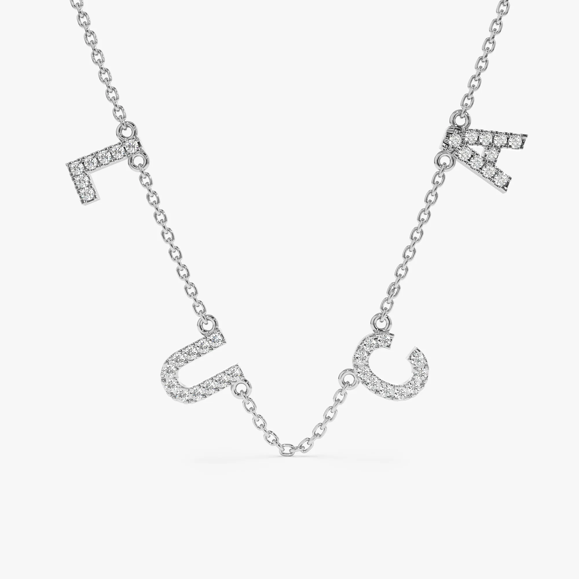 Diamond Name Station Necklace, Etta SARAHELISE