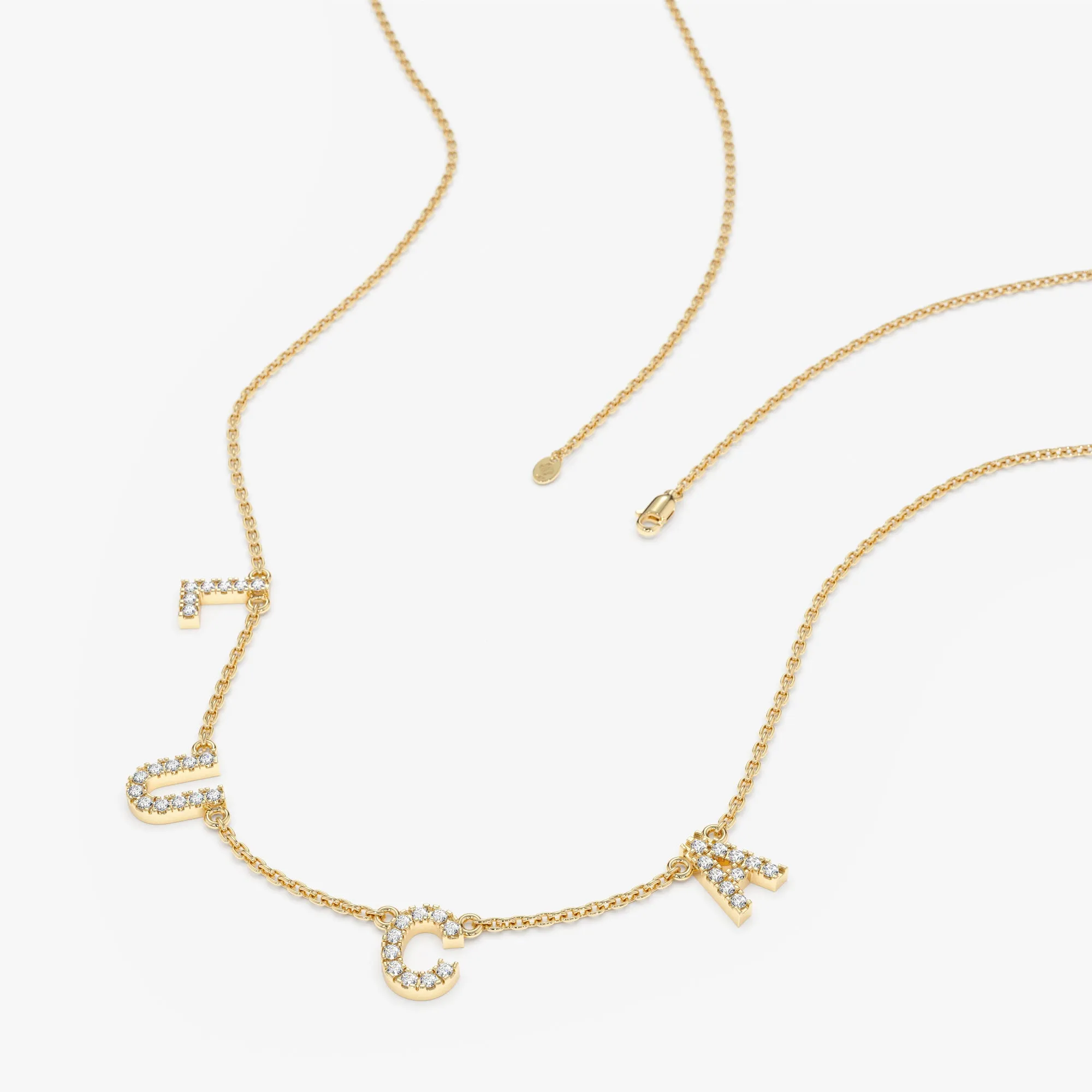 Diamond Name Station Necklace, Etta SARAHELISE