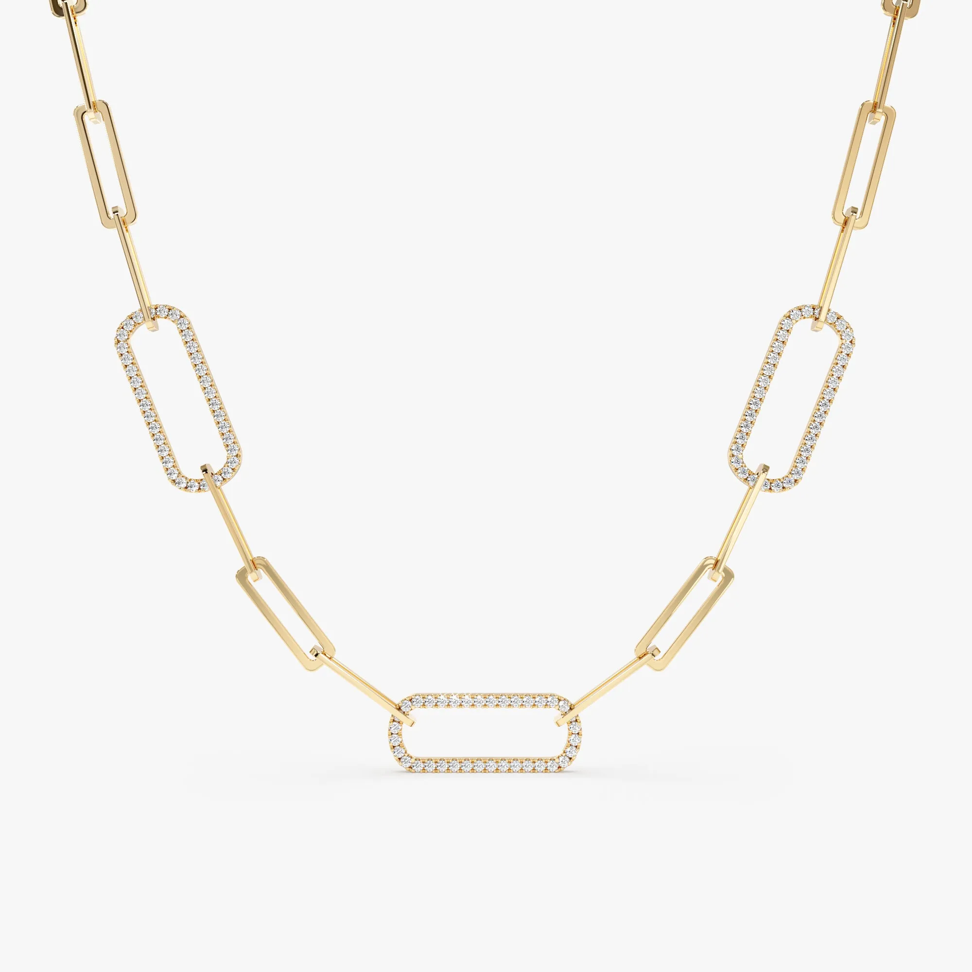 Diamond Paperclip Chain Necklace, Kori SARAHELISE