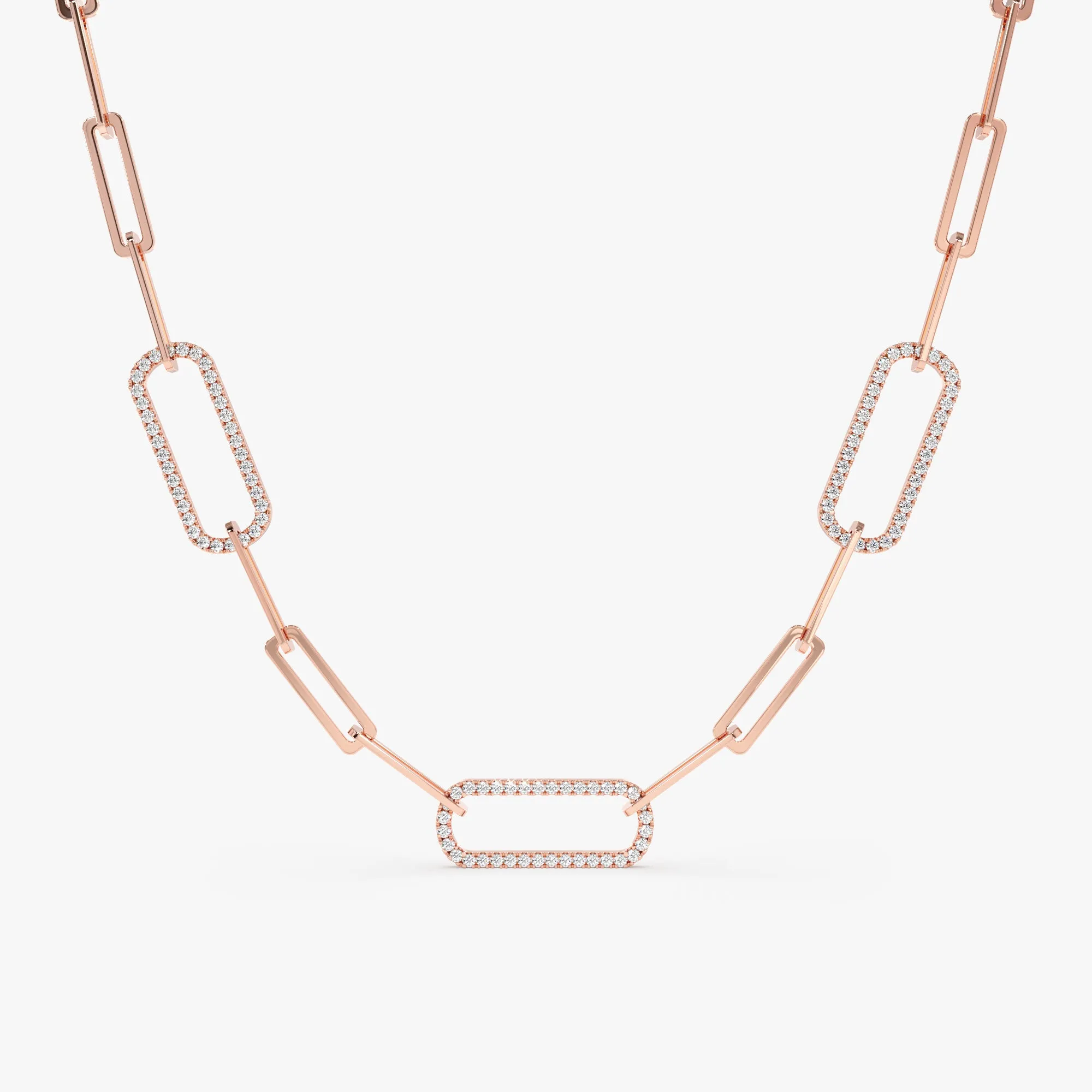 Diamond Paperclip Chain Necklace, Kori SARAHELISE