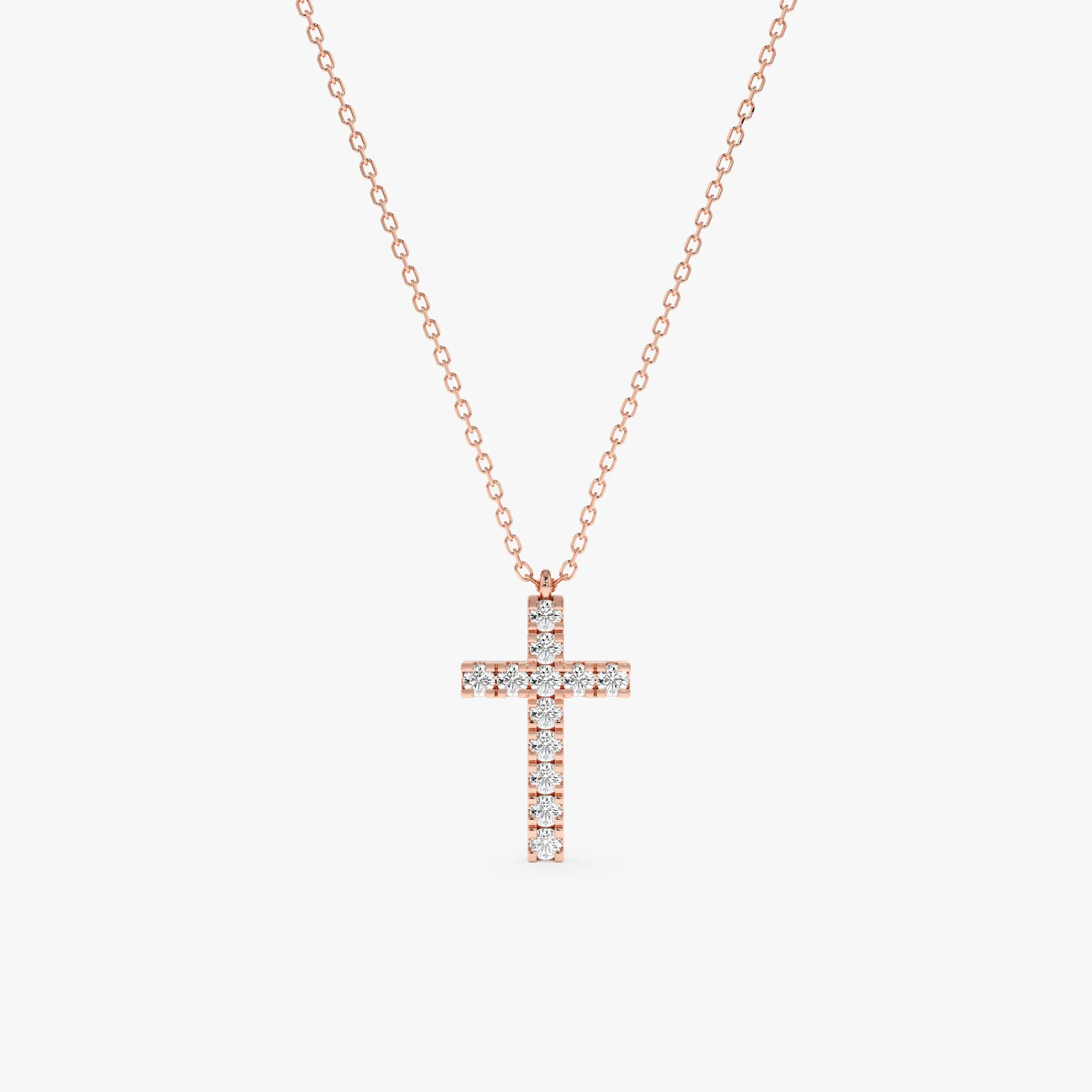 Diamond Paved Cross Necklace, Maria SARAHELISE