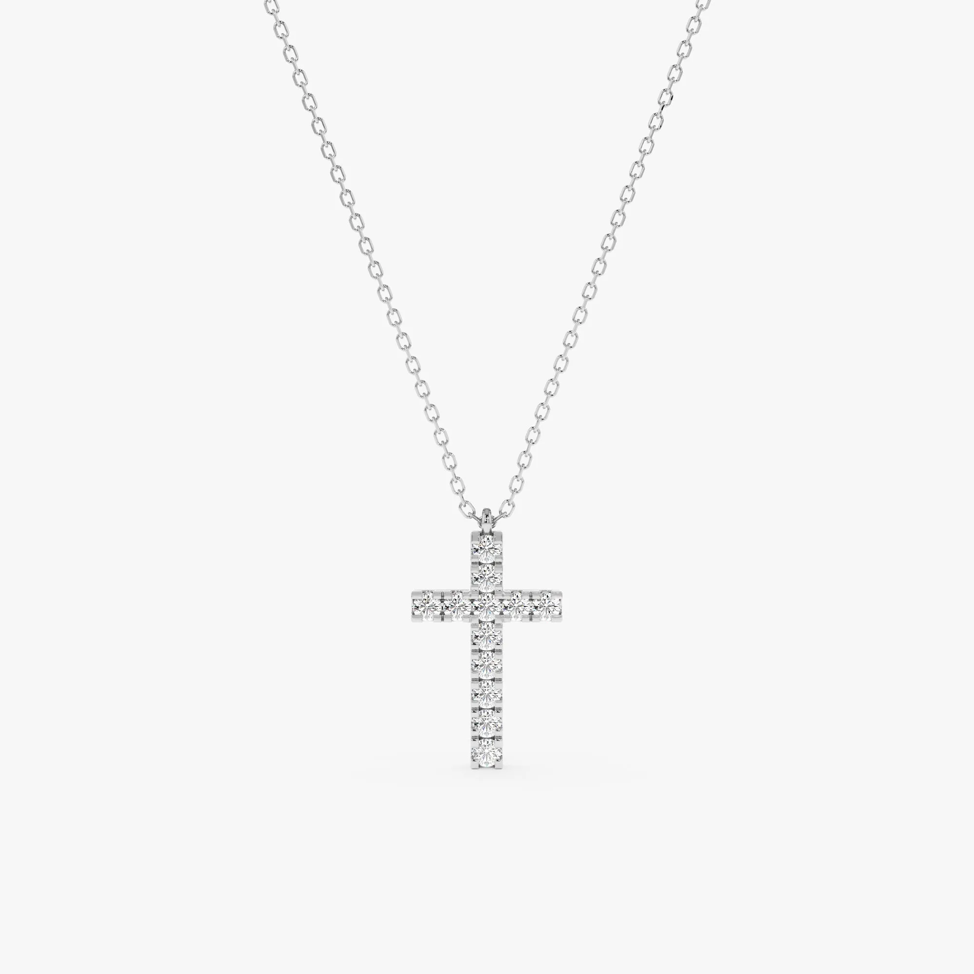 Diamond Paved Cross Necklace, Maria SARAHELISE