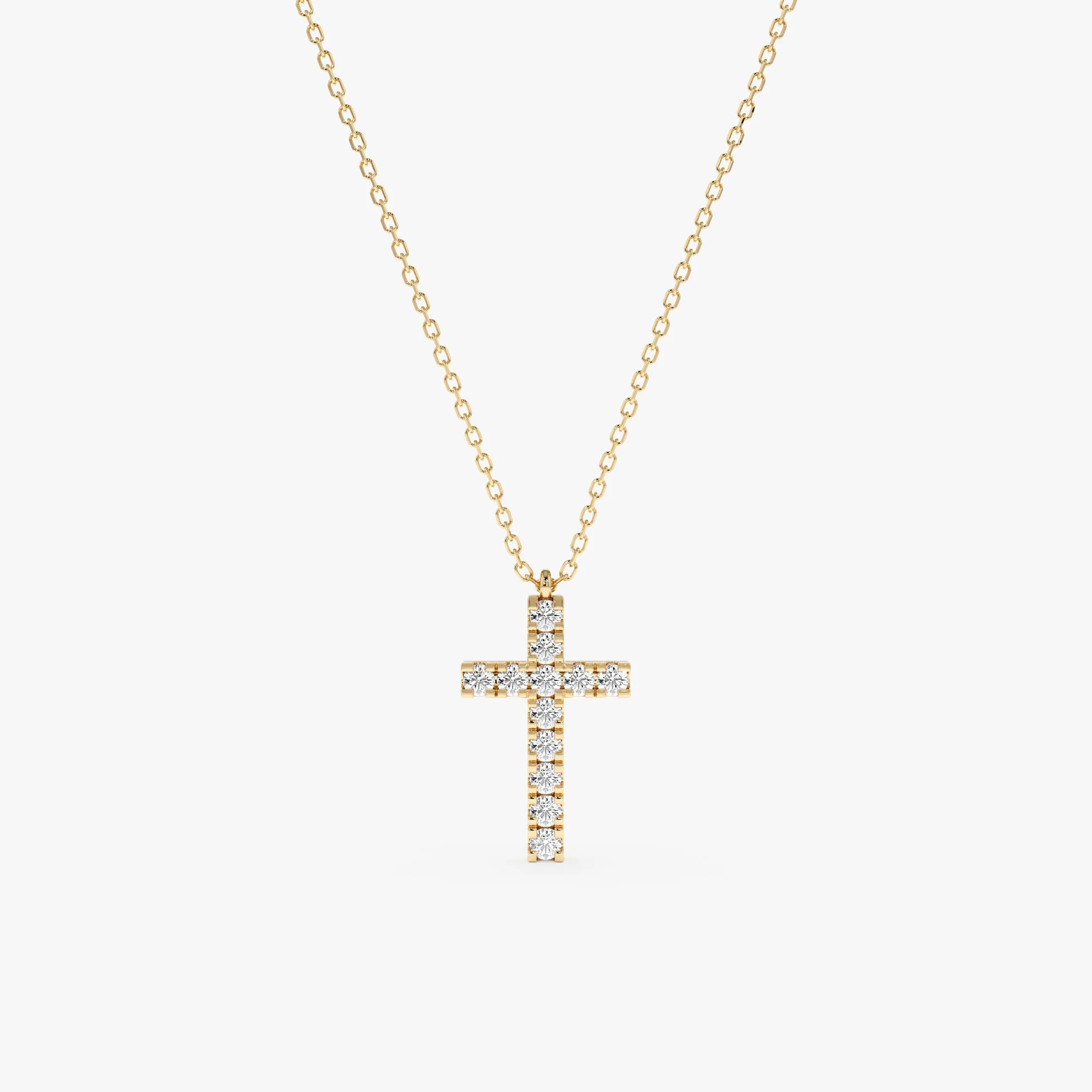 Diamond Paved Cross Necklace, Maria SARAHELISE