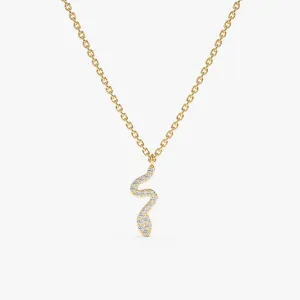 Diamond Snake Necklace, Serpe SARAHELISE