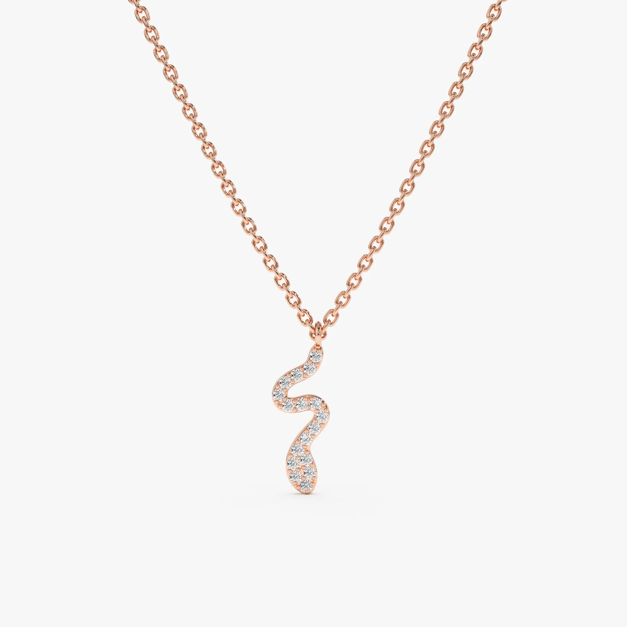 Diamond Snake Necklace, Serpe SARAHELISE
