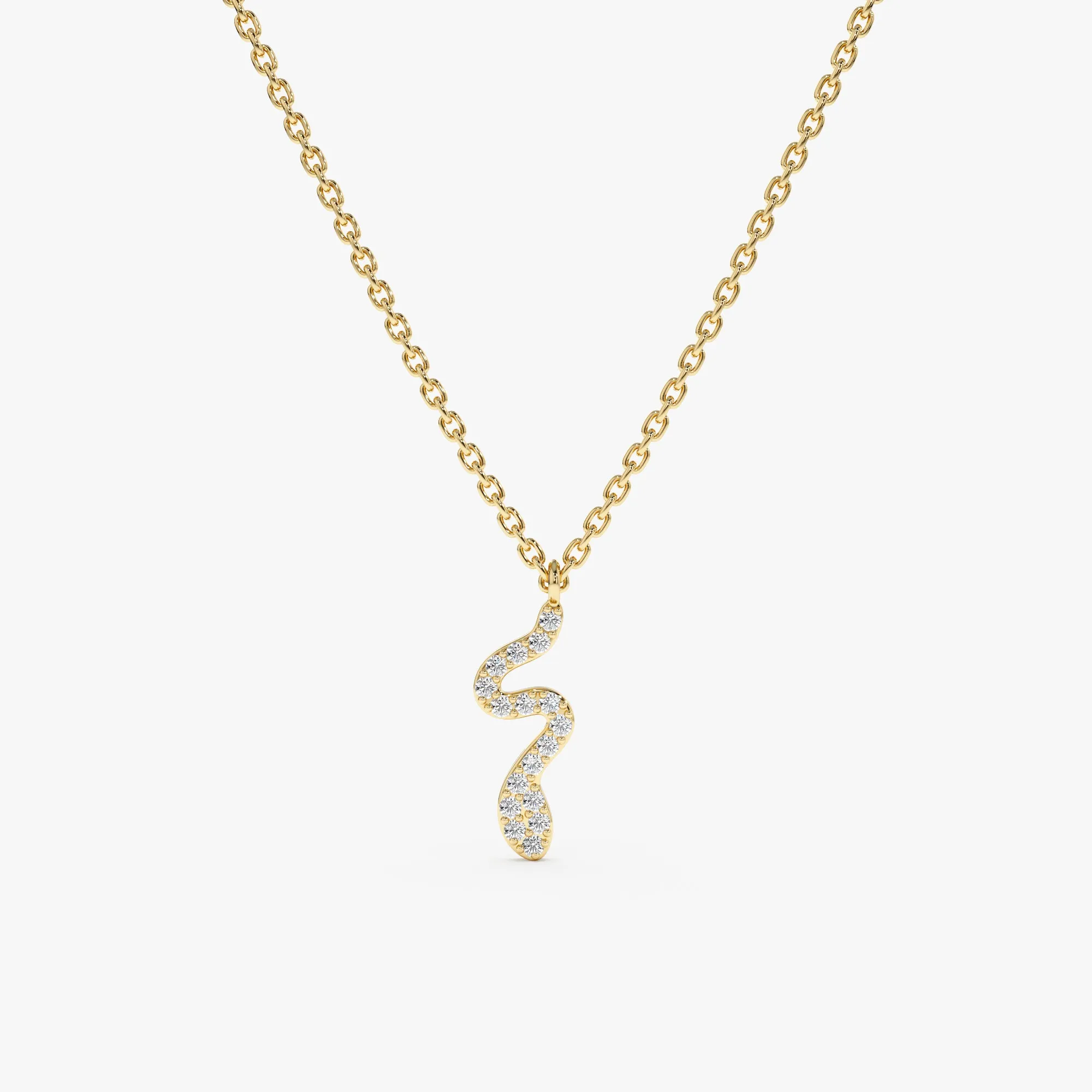 Diamond Snake Necklace, Serpe SARAHELISE