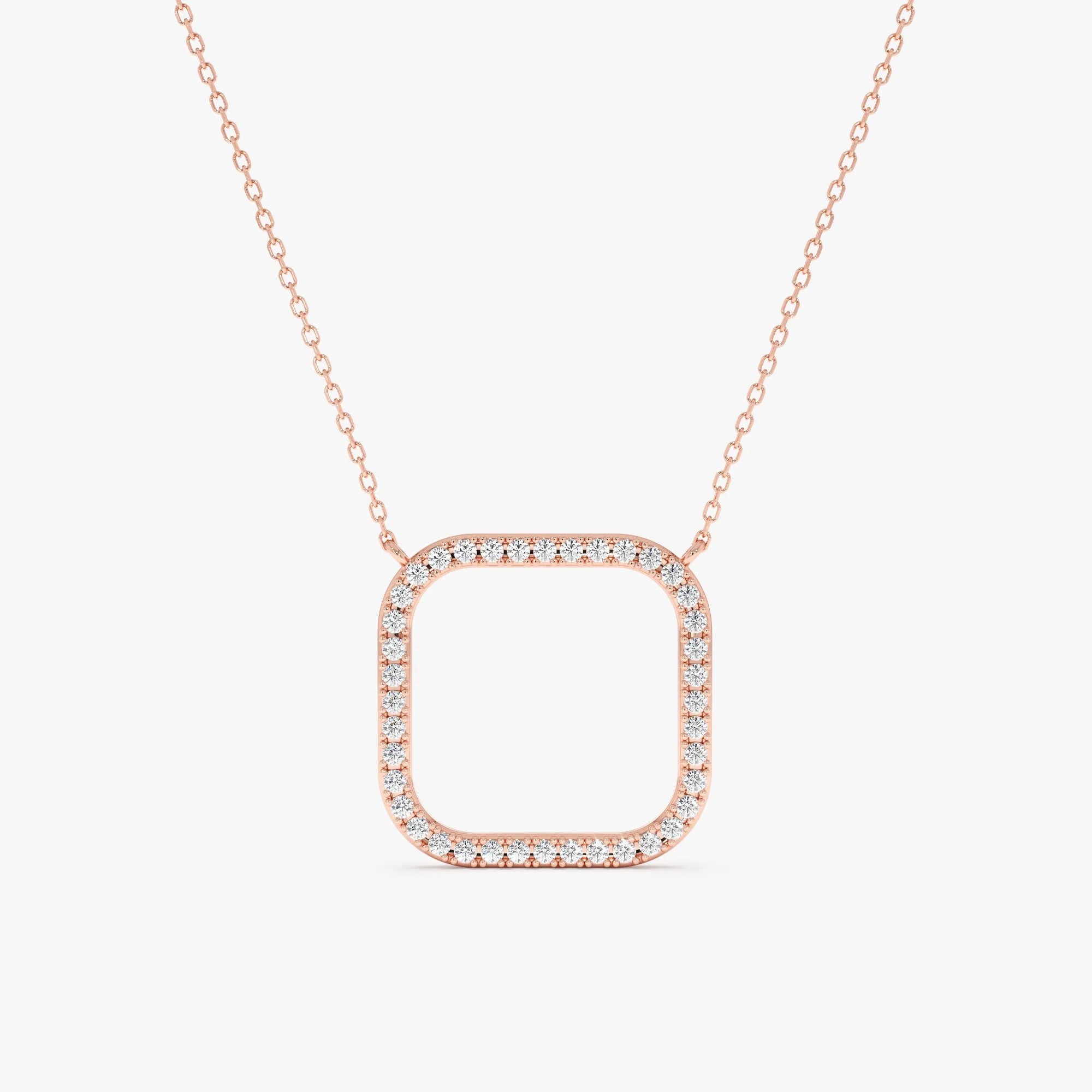Diamond Square Pendant Necklace, Oaklyn SARAHELISE