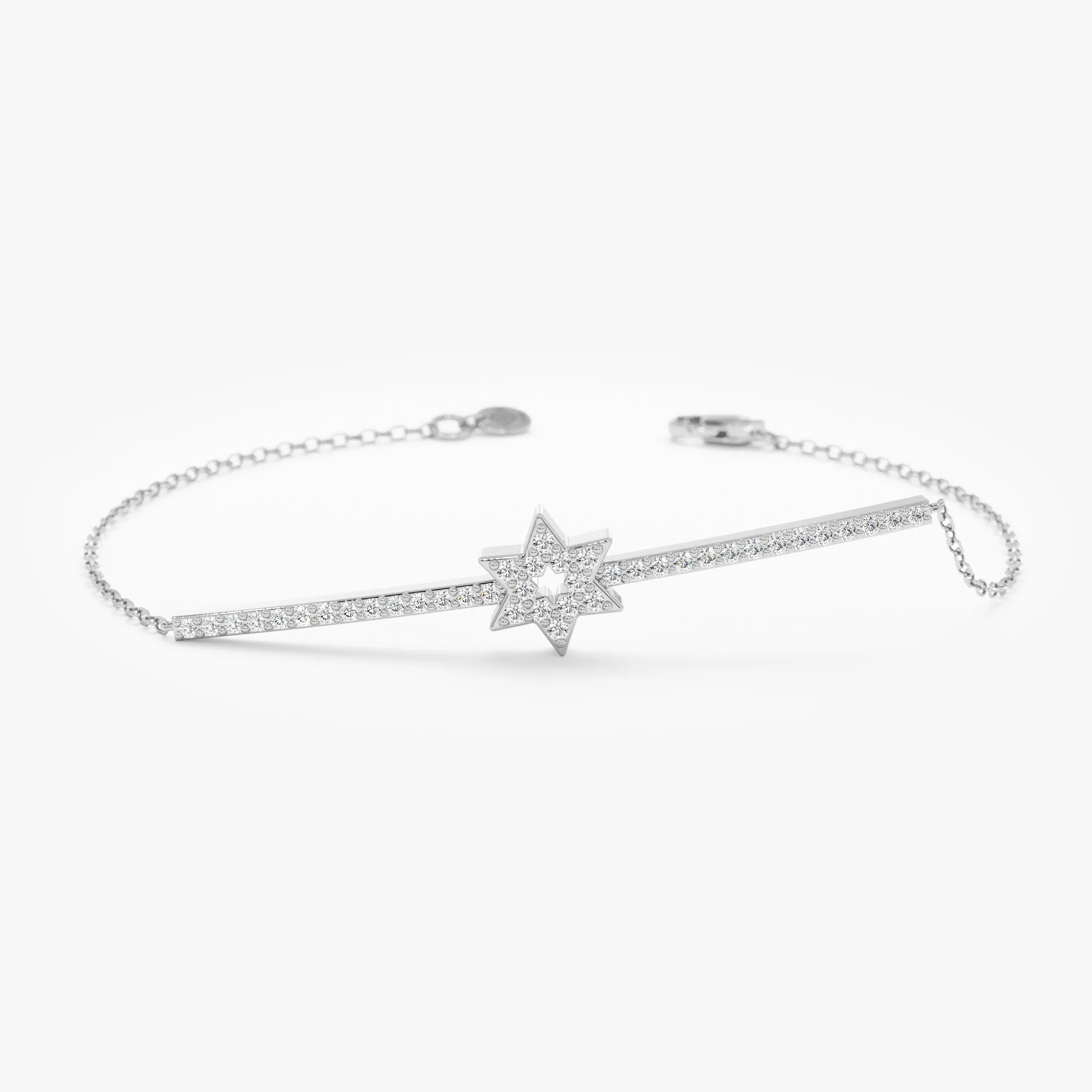 Diamond Star of David Bar Bracelet, Sarai SARAHELISE