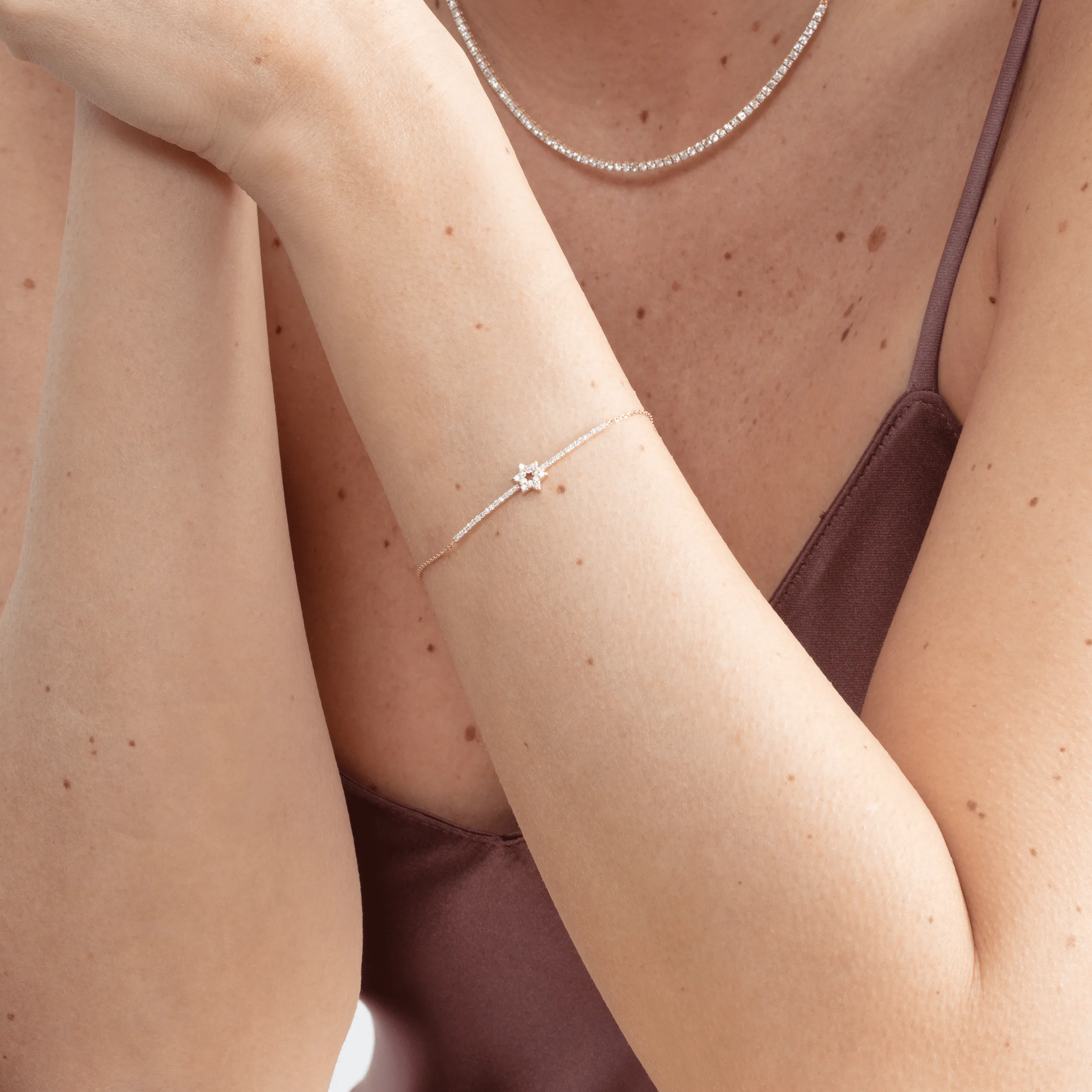 Diamond Star of David Bar Bracelet, Sarai SARAHELISE