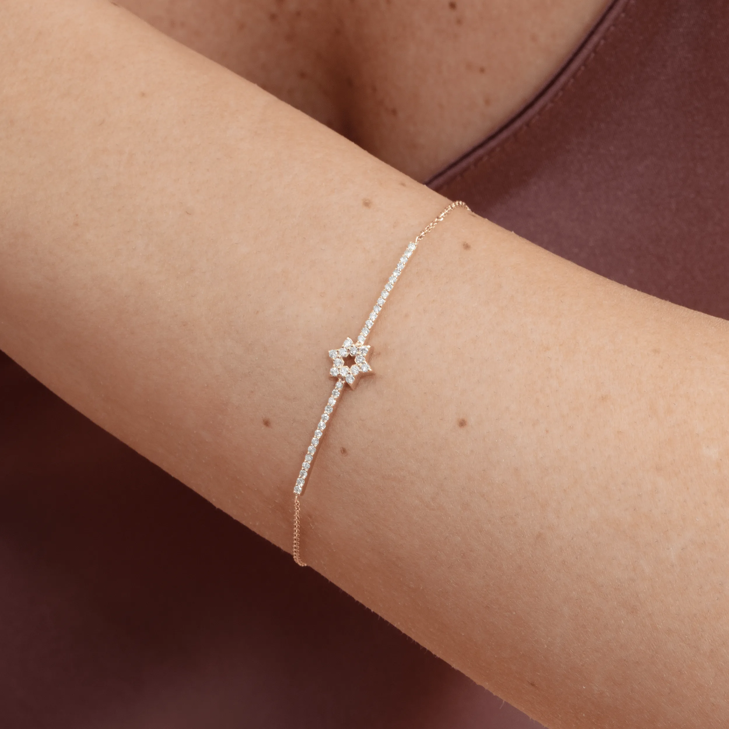 Diamond Star of David Bar Bracelet, Sarai SARAHELISE