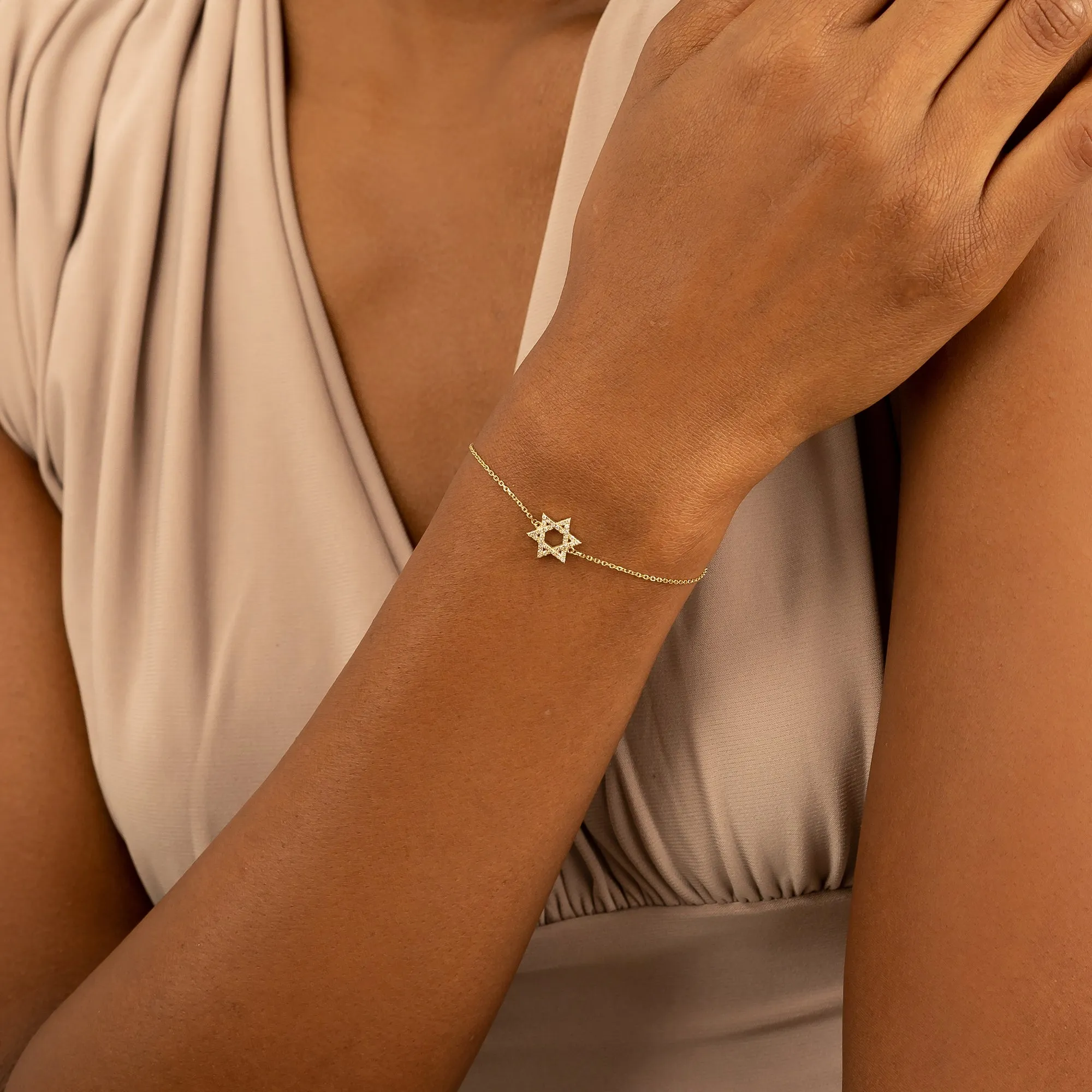 Diamond Star of David Bracelet, Serenity SARAHELISE