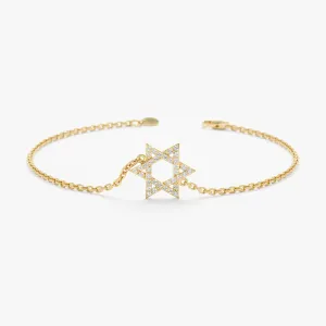 Diamond Star of David Bracelet, Serenity SARAHELISE