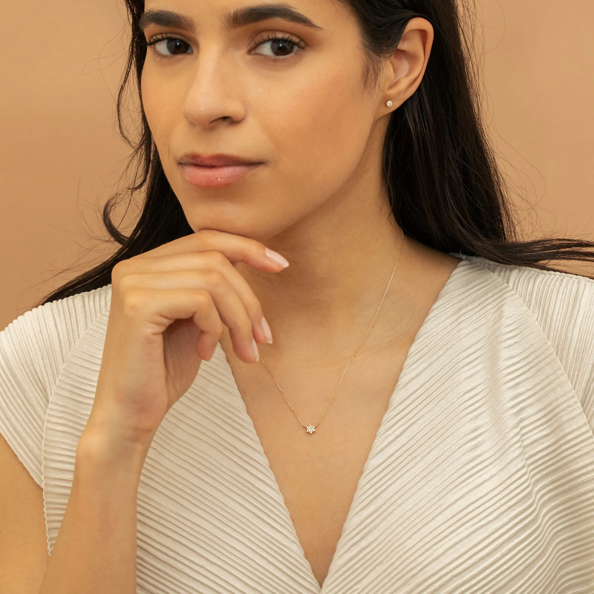 Diamond Star of David Necklace, Shlomit SARAHELISE