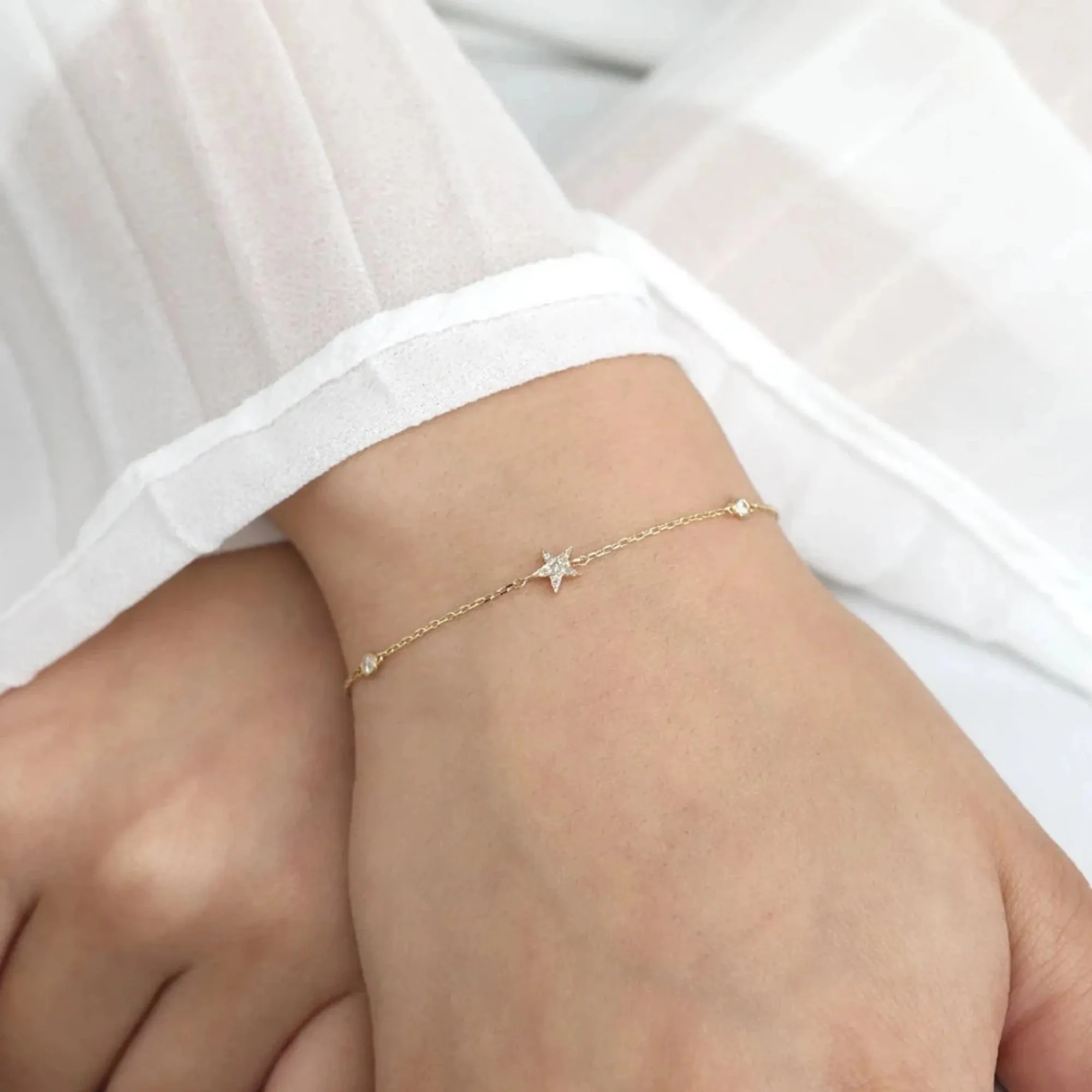 Diamond Star Station Bracelet, Polaris SARAHELISE