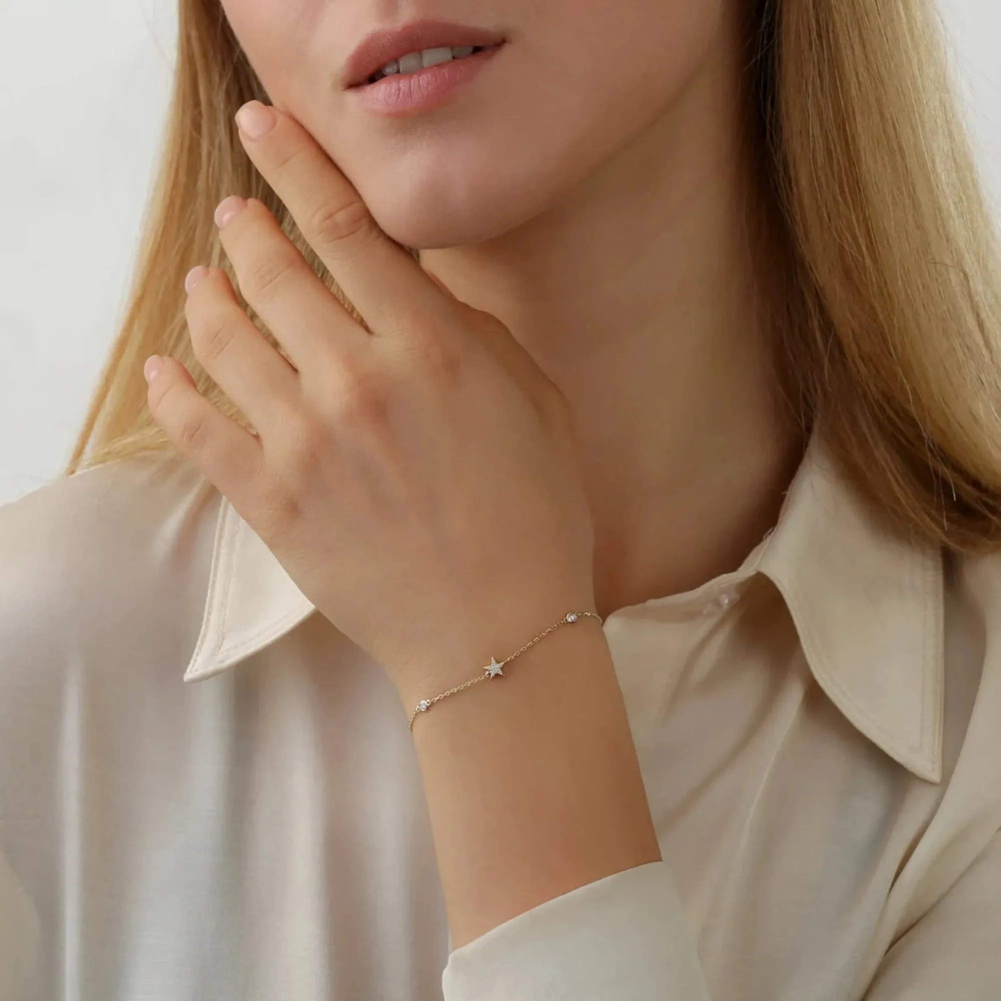 Diamond Star Station Bracelet, Polaris SARAHELISE