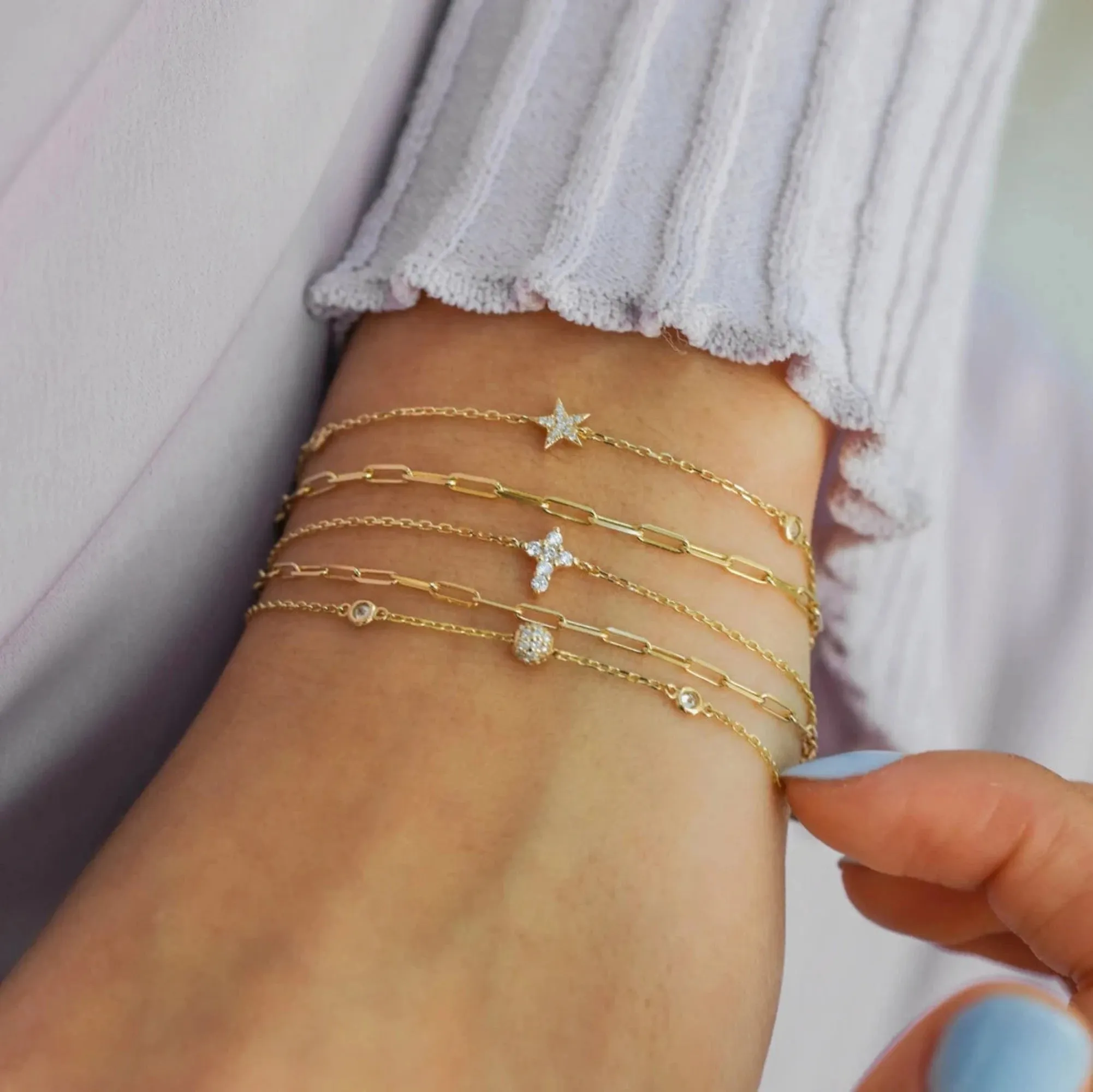 Diamond Star Station Bracelet, Polaris SARAHELISE