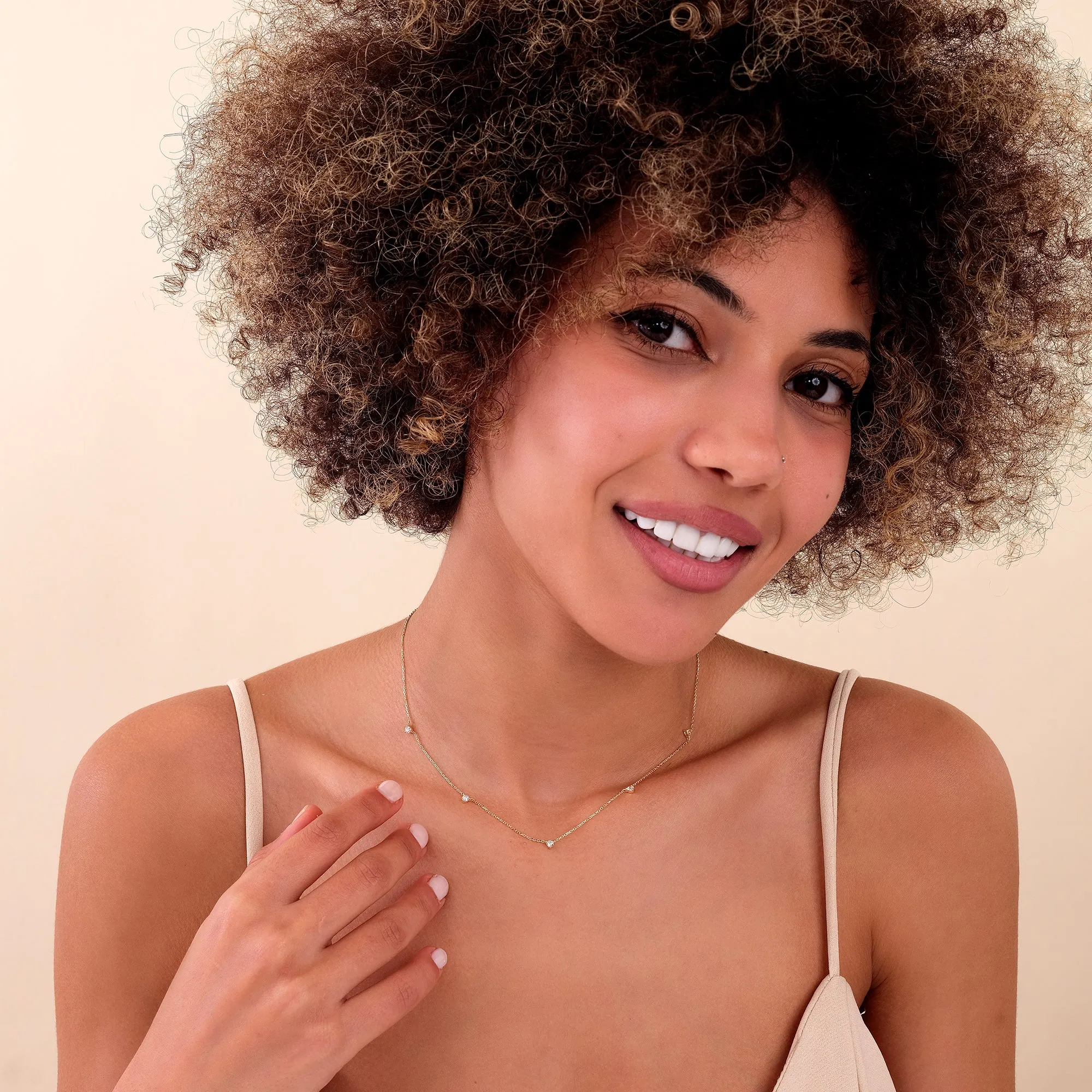 Diamond Station Necklace, Greer SARAHELISE