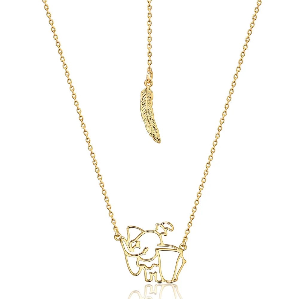 DISNEY Dumbo Silhouette Pendant with Chain Shiels