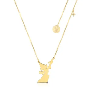 Disney Fantasia Gold Plated Mickey Reach For The Stars Pendant On 45 7cm Chain Shiels