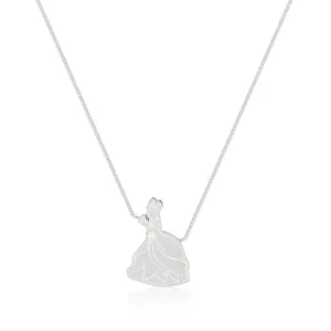 Disney Princess And The Frog Rhodium Plated Tiana Pendant On 40cm Chain Shiels