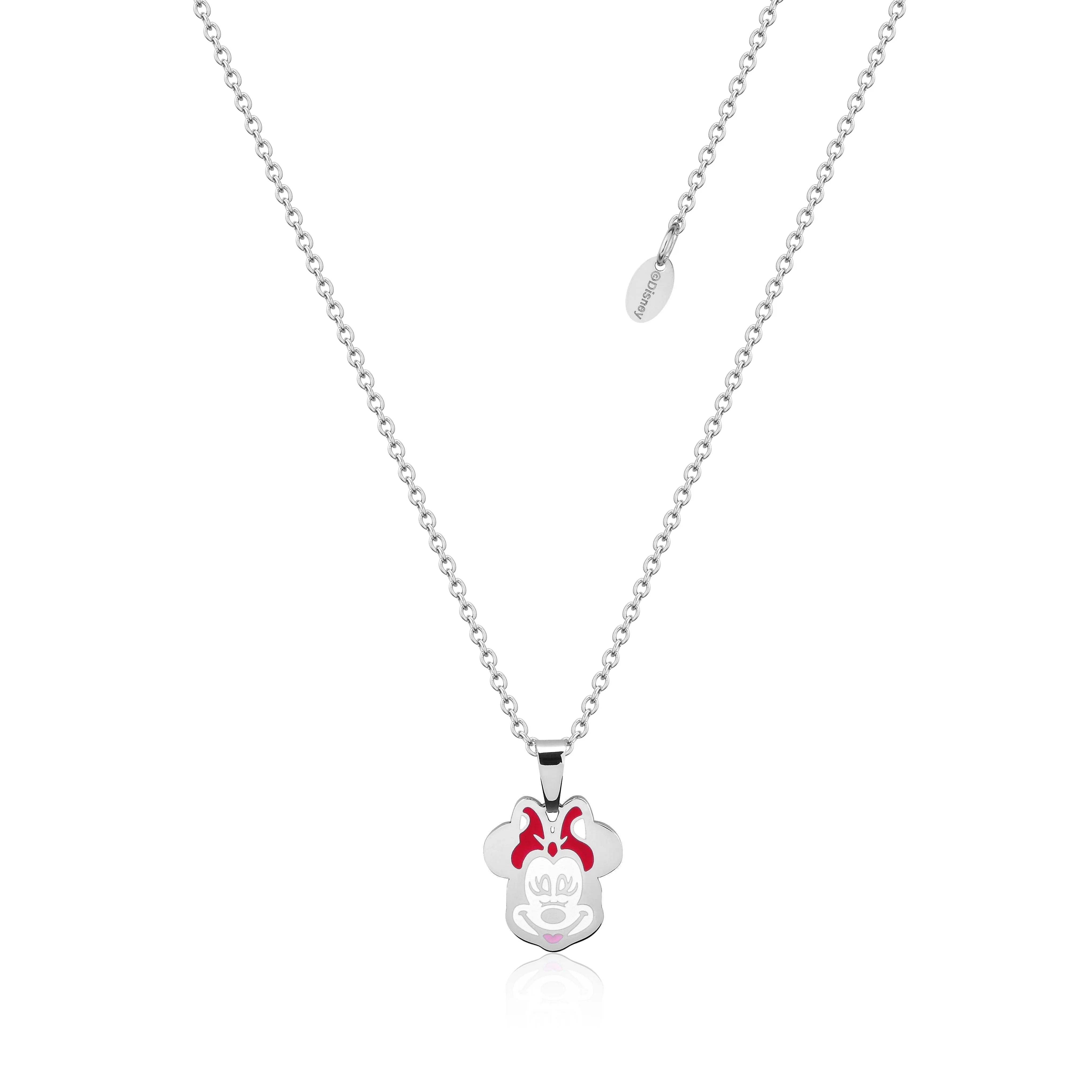 DISNEY Stainless Steel 47cm Animated Minnie Mouse Pendant on Chain Shiels