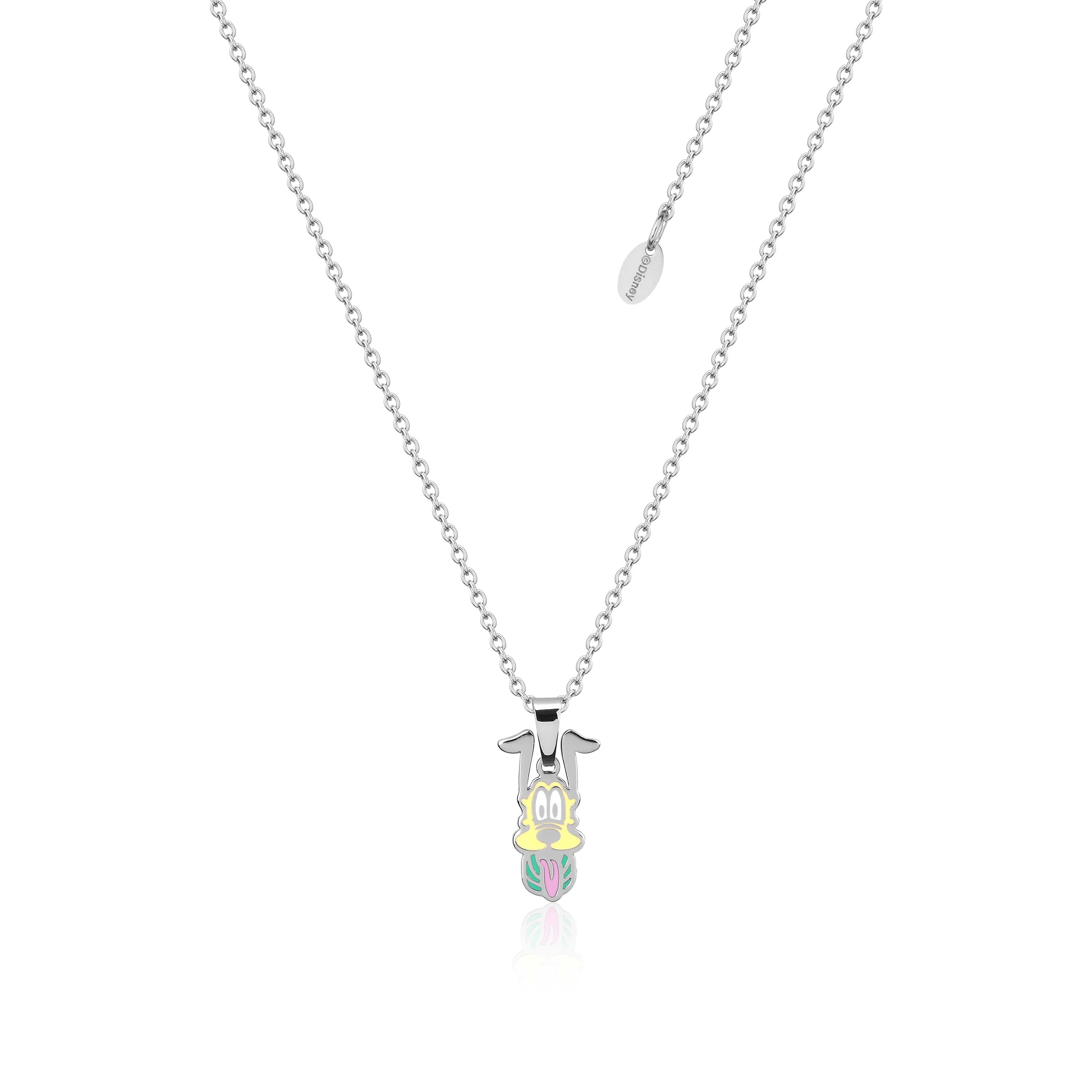 DISNEY Stainless Steel 47cm Animated Pluto Pendant on Chain Shiels