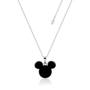 DISNEY Stainless Steel 47cm Mickey Mouse Black Necklace Shiels