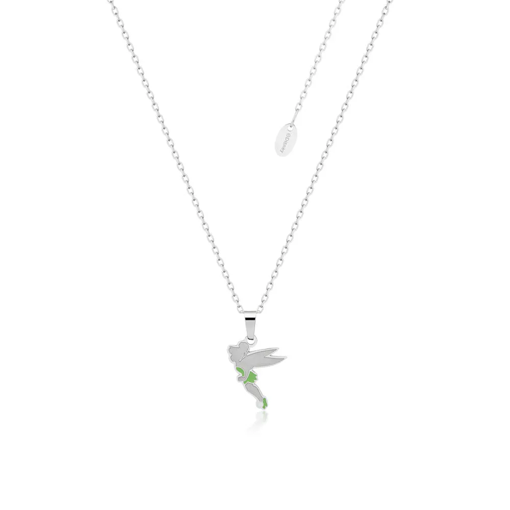 Disney Stainless Steel Tinkerbell Pendant On Chain Shiels