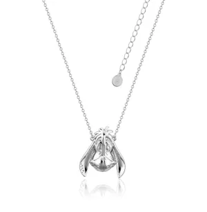 Disney White Gold Plated Winnie The Pooh Eeyore Pendant On 45 7cm Chain Shiels