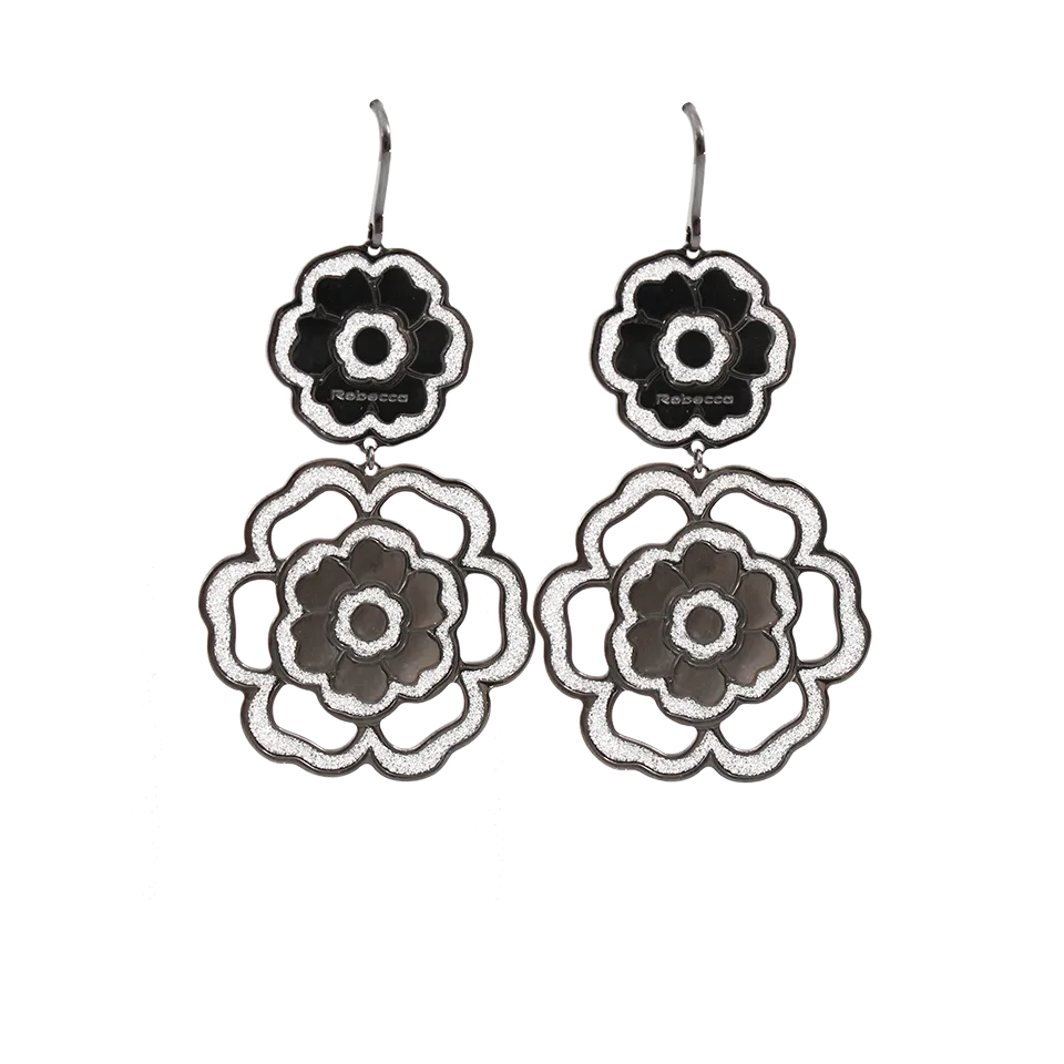 Double Flower Glam Earrings