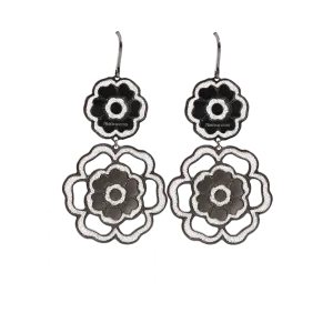 Double Flower Glam Earrings