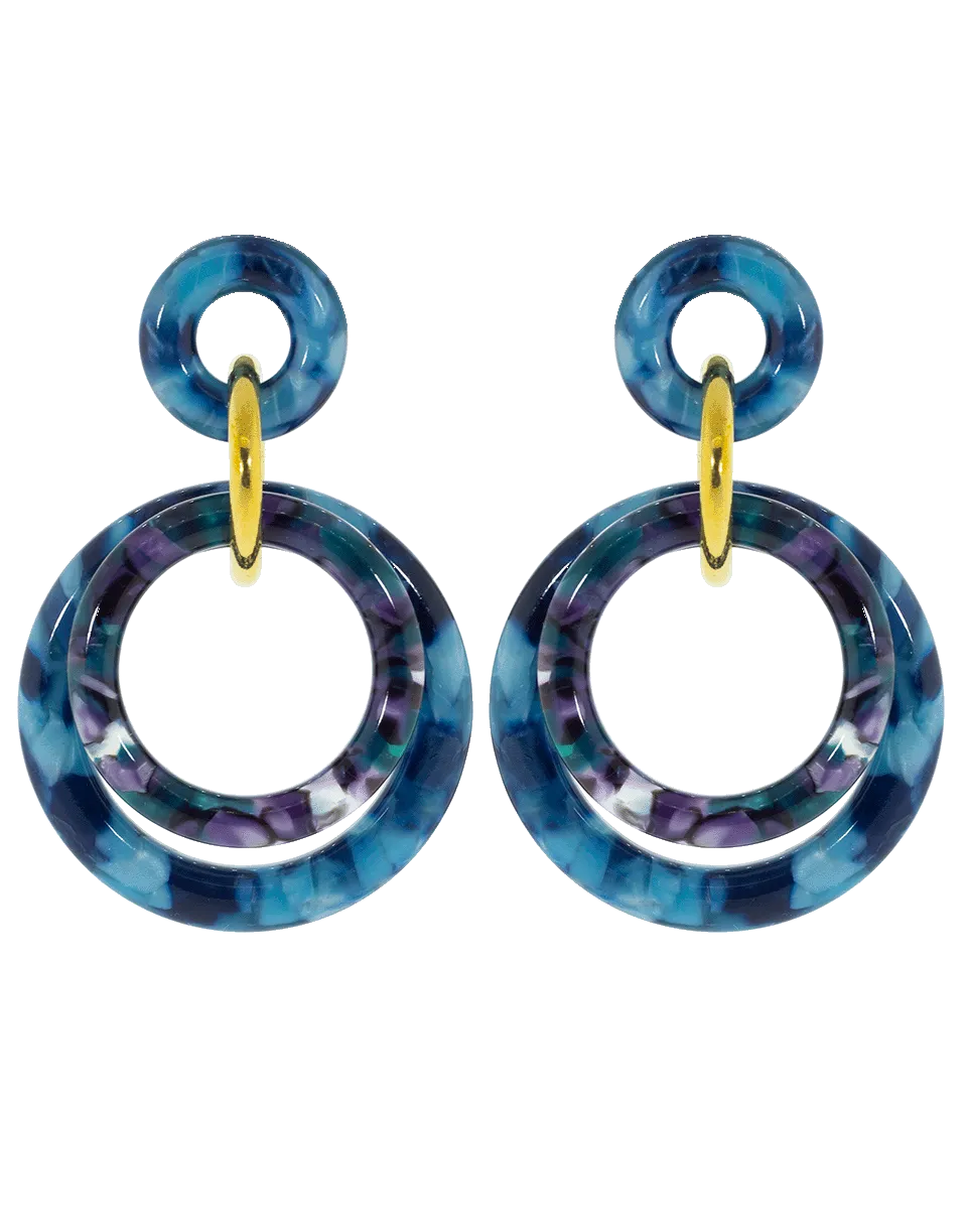 Double Ring Hoop Earrings
