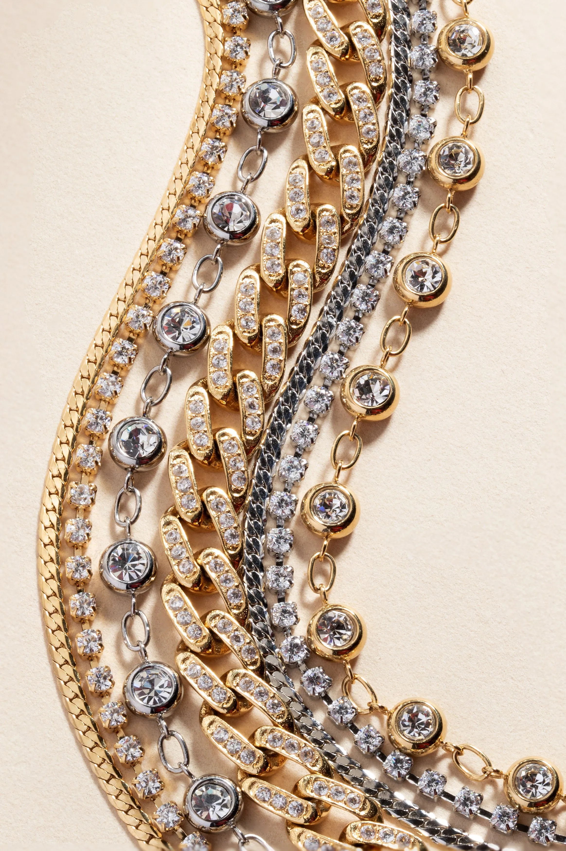 Double Strand Crystal Tennis Chain Bracelet