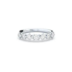 Duo Half Eternity 14K Whitegold Ring w. Lab-Grown Diamonds