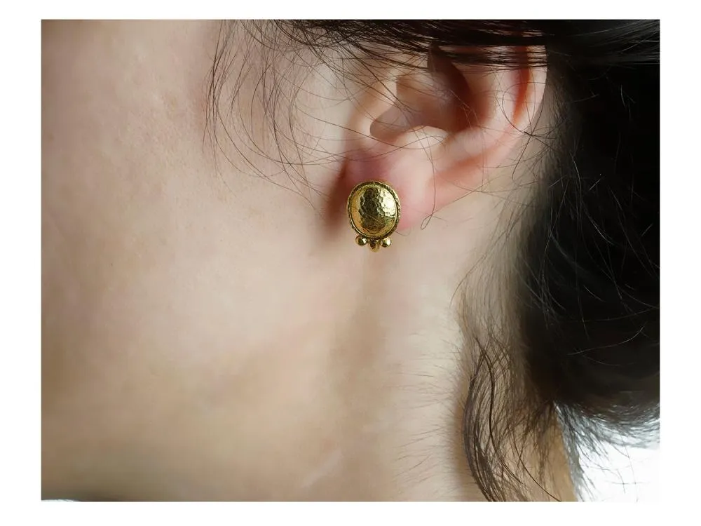 Elizabeth Locke Sarabella Gold Dome Stud Earrings Croghans