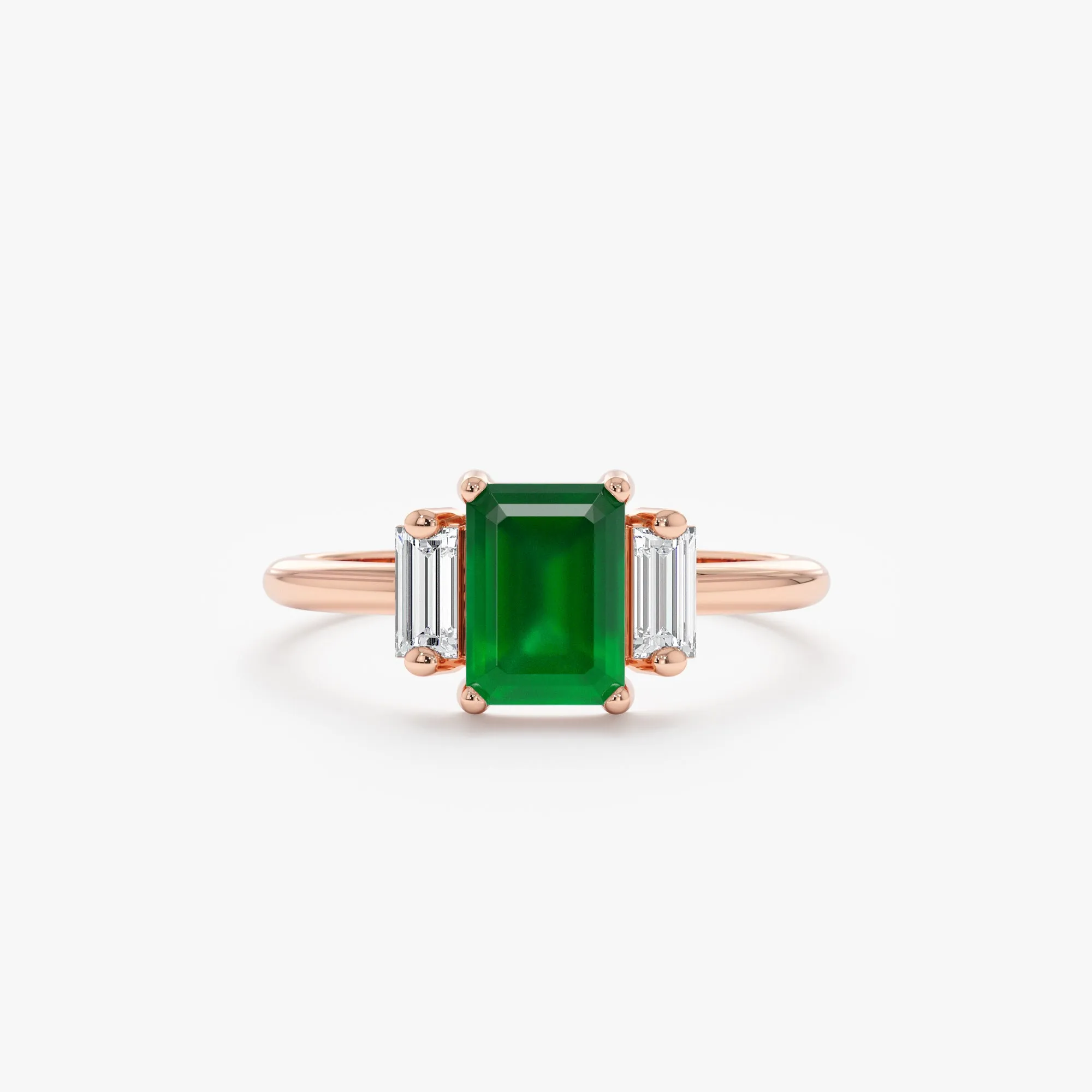 Emerald and Diamond Engagement Ring, Lauryn SARAHELISE
