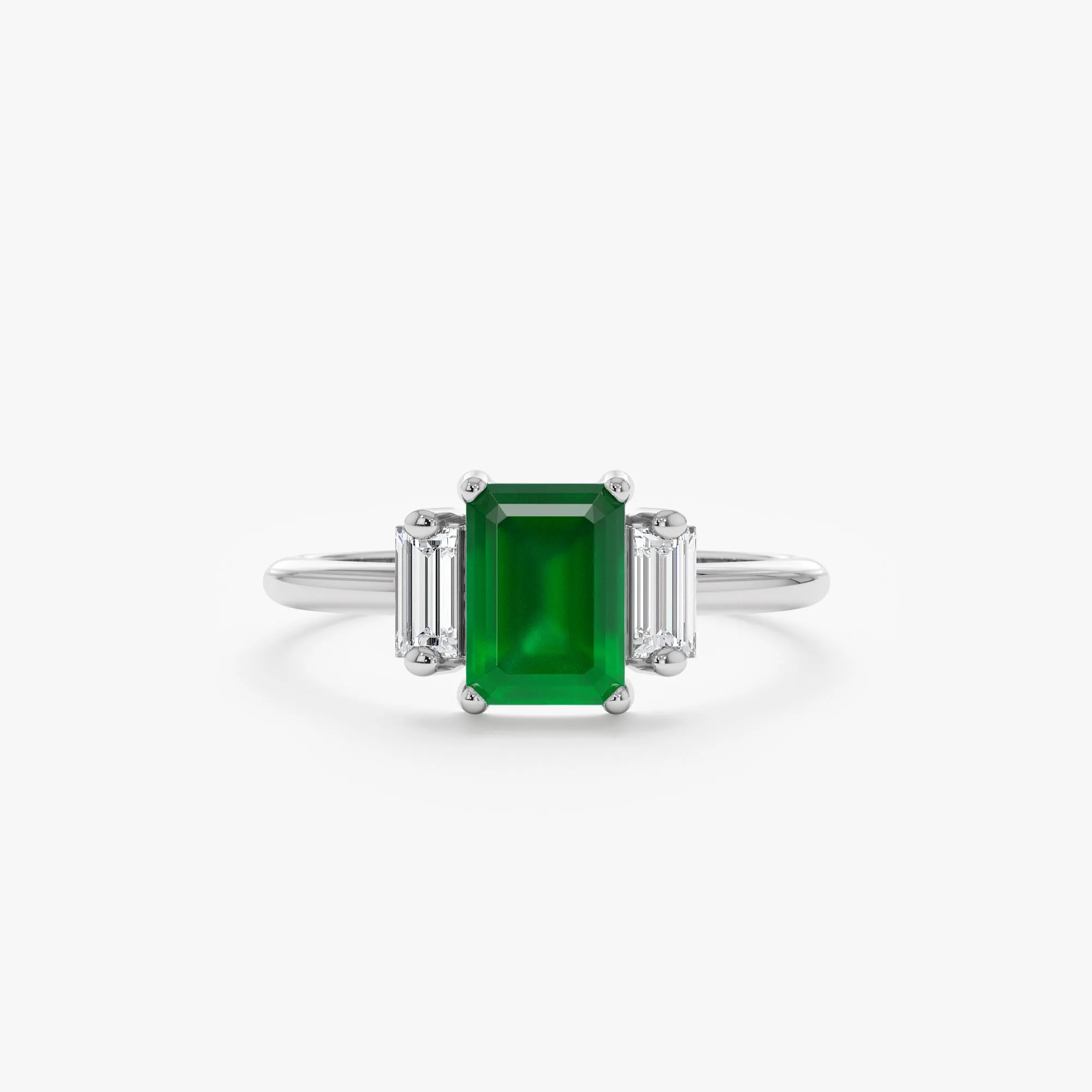 Emerald and Diamond Engagement Ring, Lauryn SARAHELISE
